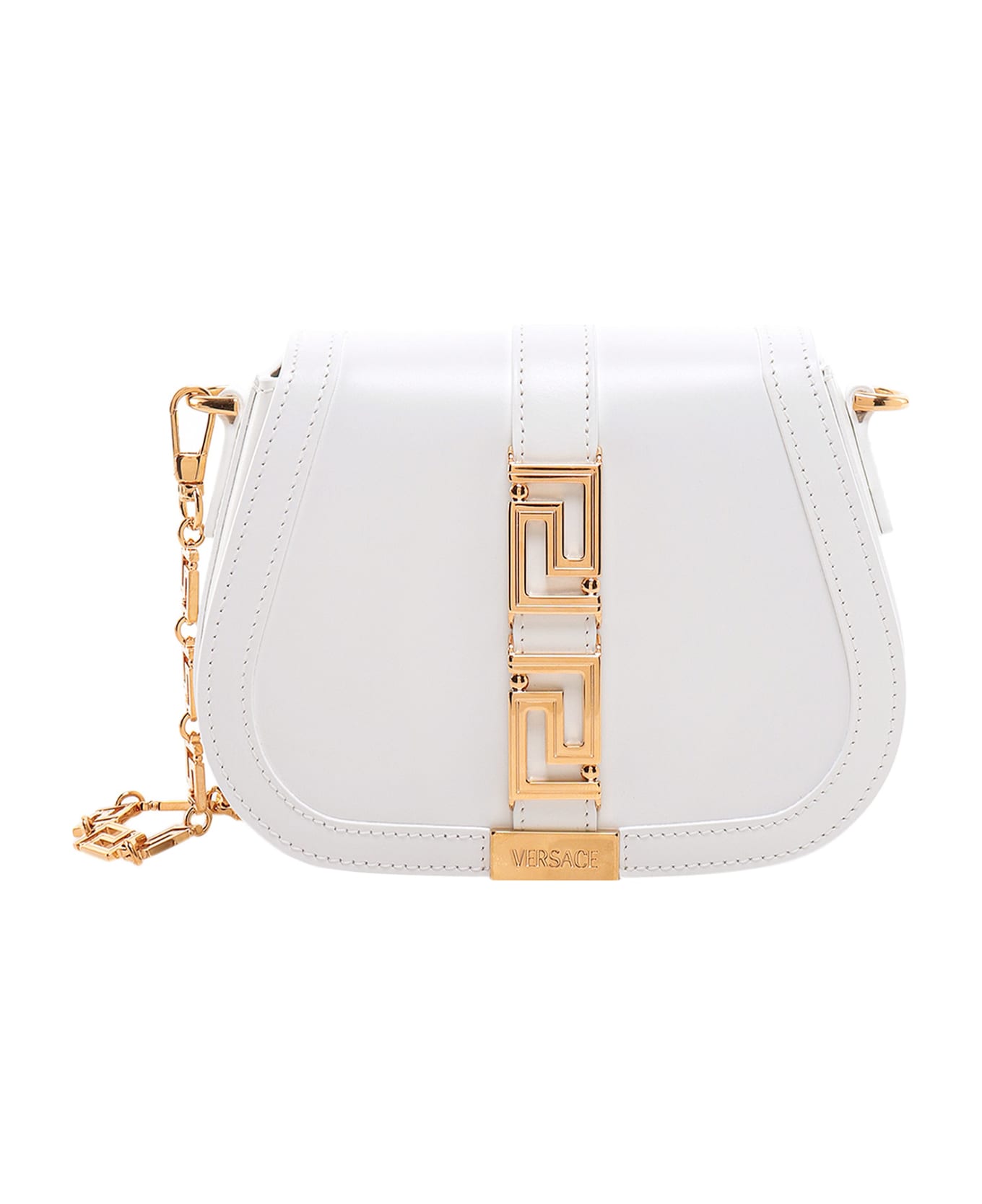 Versace Greca Goddess Shoulder Bag - Bianco