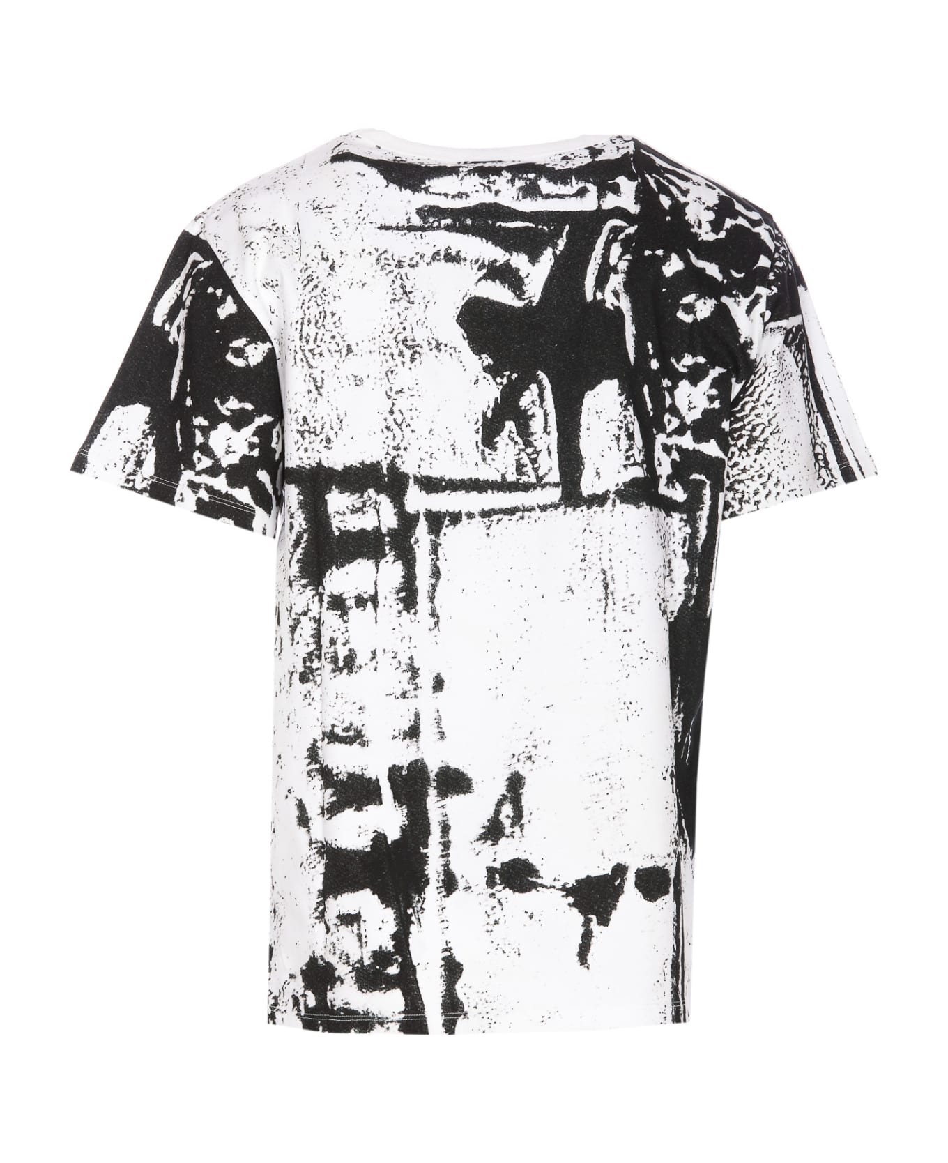 Alexander McQueen All-over Print T-shirt - White Black