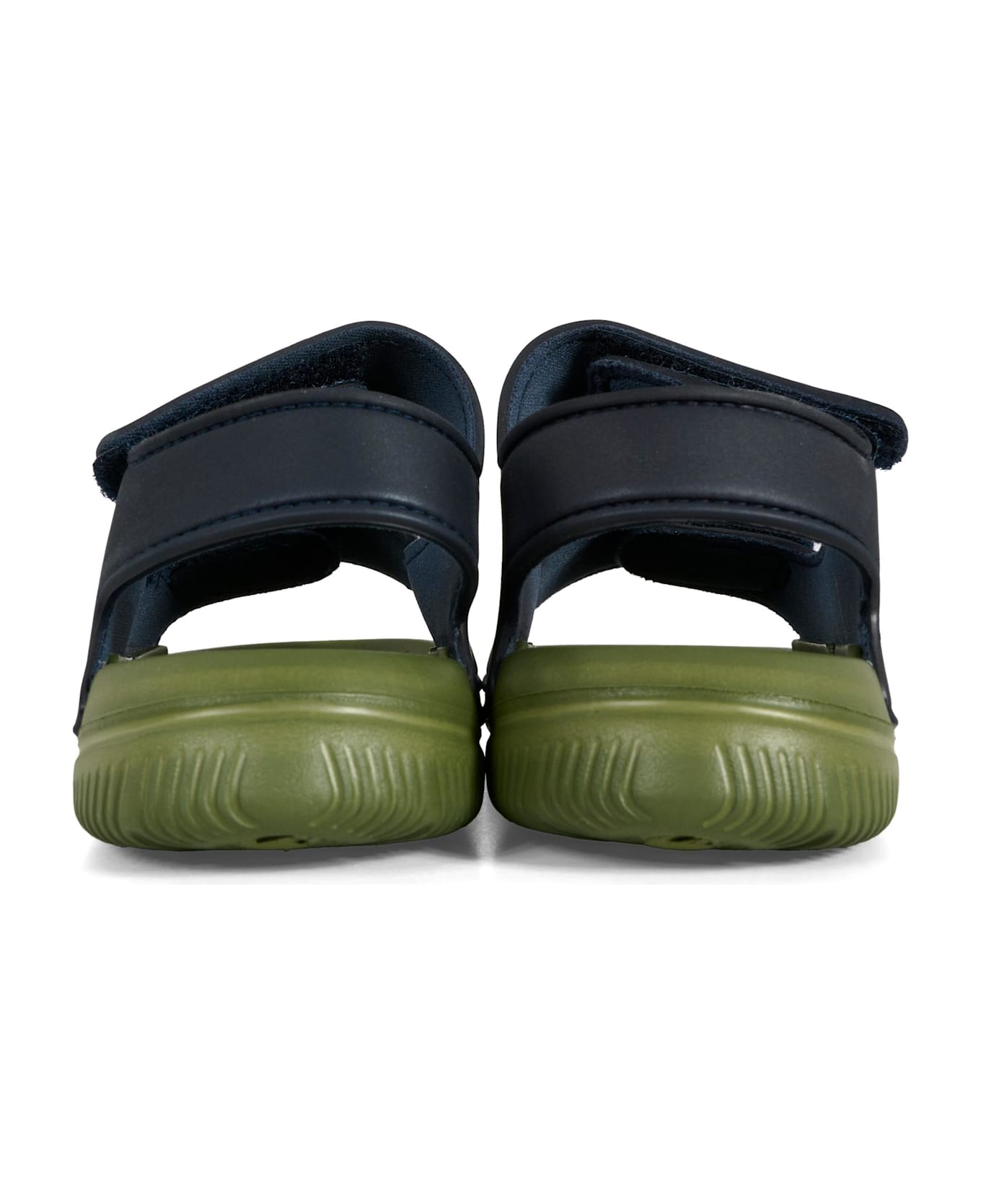 Hugo Boss Blue Sandals For Baby Boy And Boy With Logo - Blue