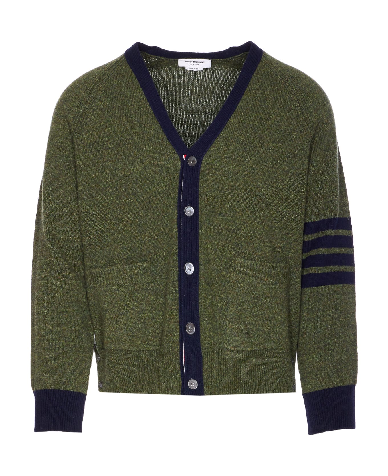 Thom Browne 4bar Stripe Cardigan - Green