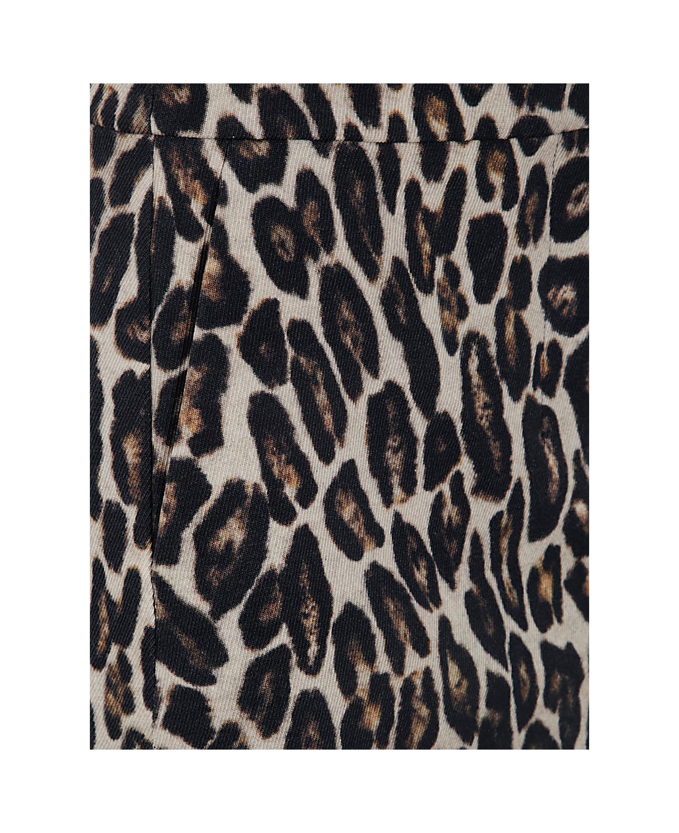 Theory Classic Leopard Print Mini Skirt - E Beige Multi