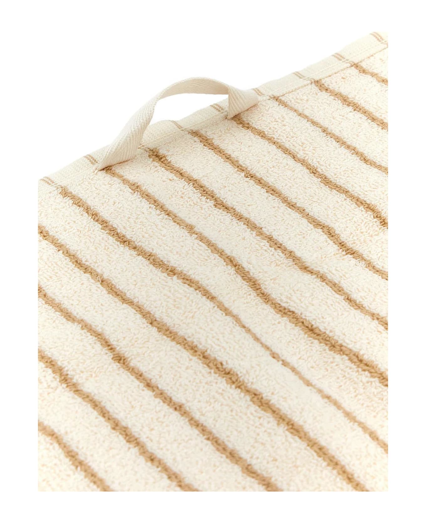 Tekla Embroidered Terry Towel - Sienna Stripes