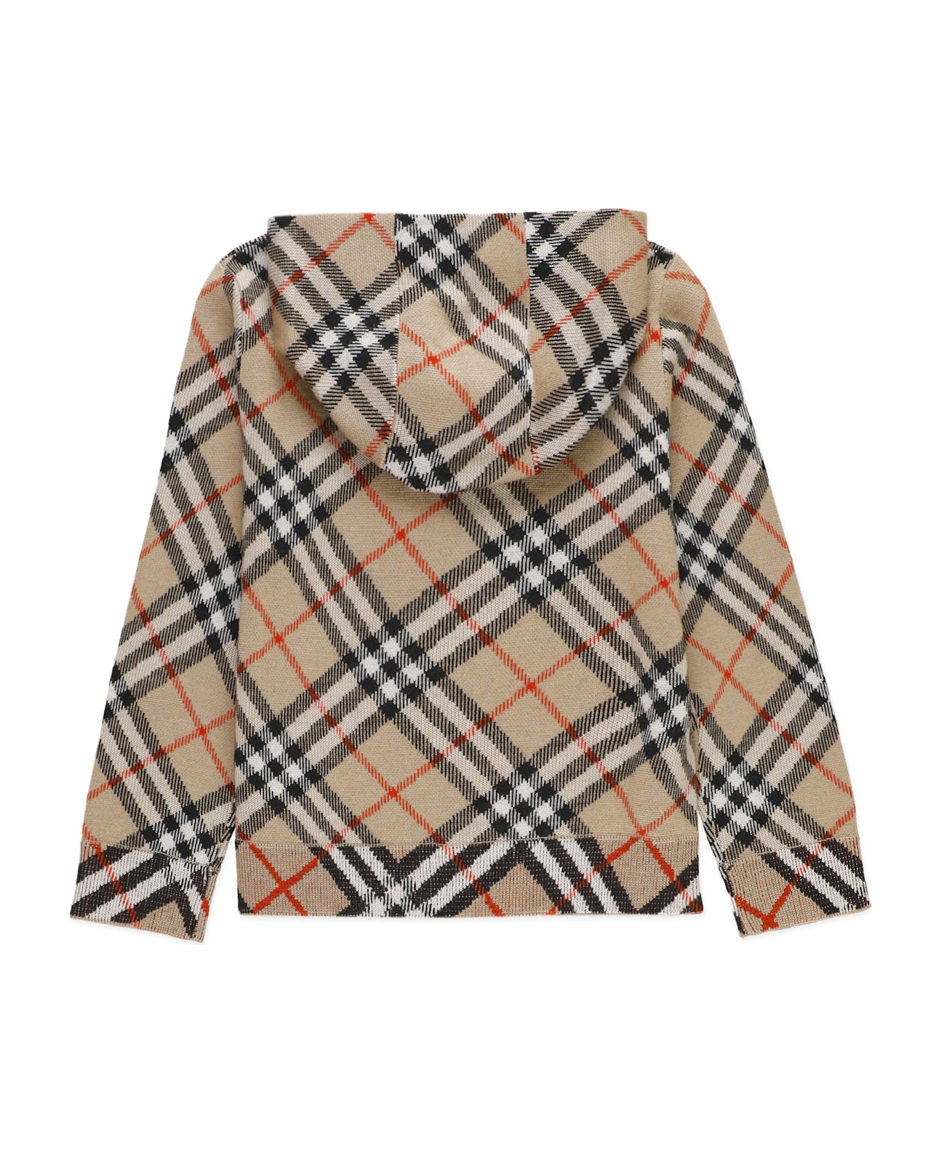 Burberry Checked Sweatshirt - Beige