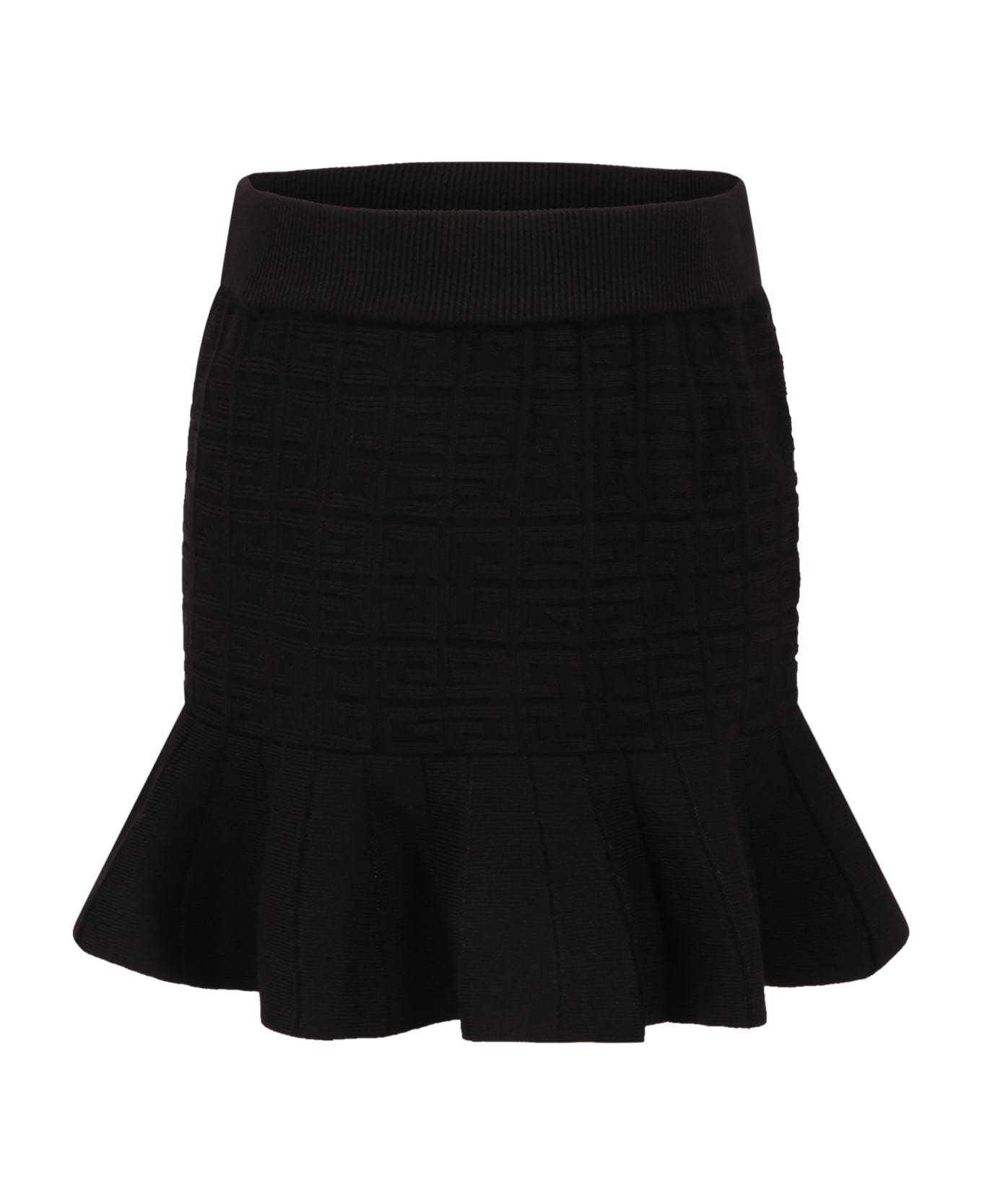 Givenchy Black Skirt For Girl With Logo - B Nero