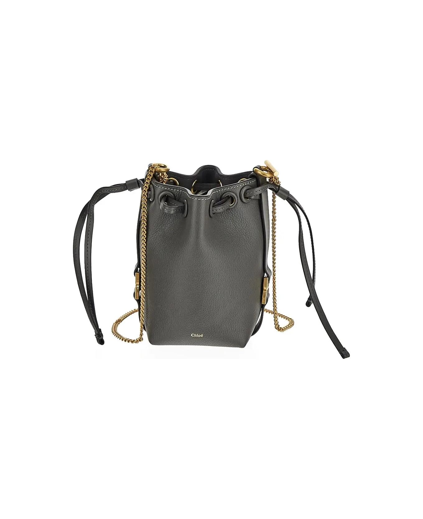 Chloé Marcie Micro Bucket Bag - Elephant Grey