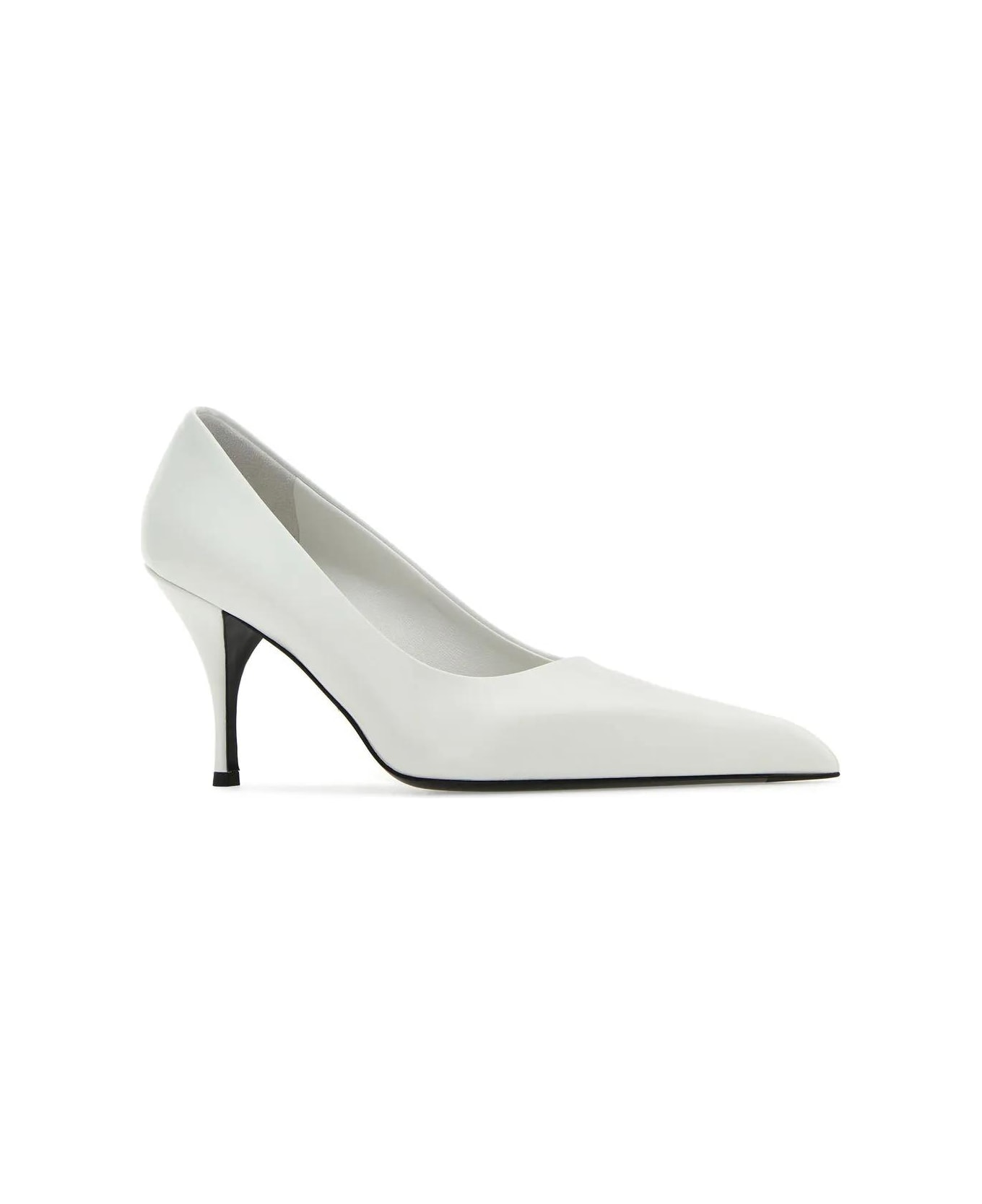 Prada White Leather Pumps - BIANCO