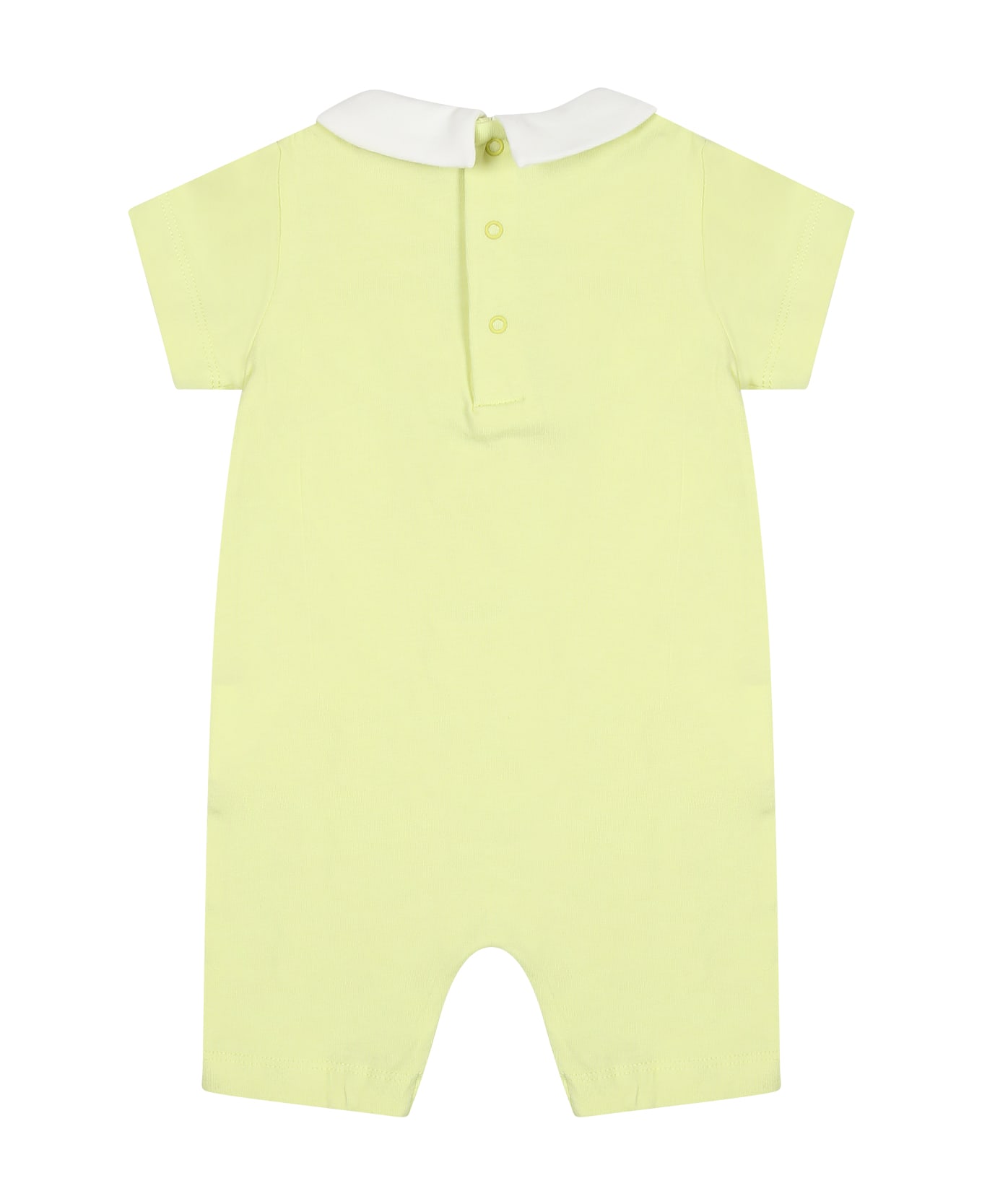 Moschino Green Bodysuit For Babies With Teddy Bear And Duck - Green