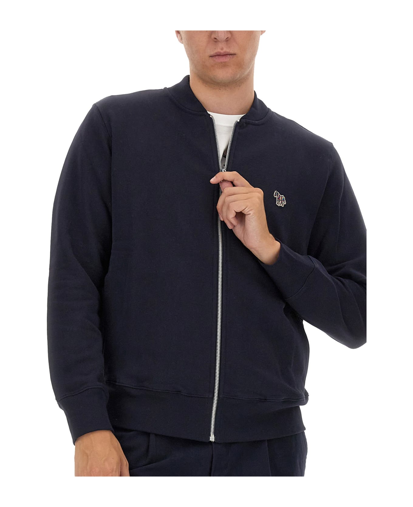 PS by Paul Smith Bomber Jacket With Zebra Patch - BLUE