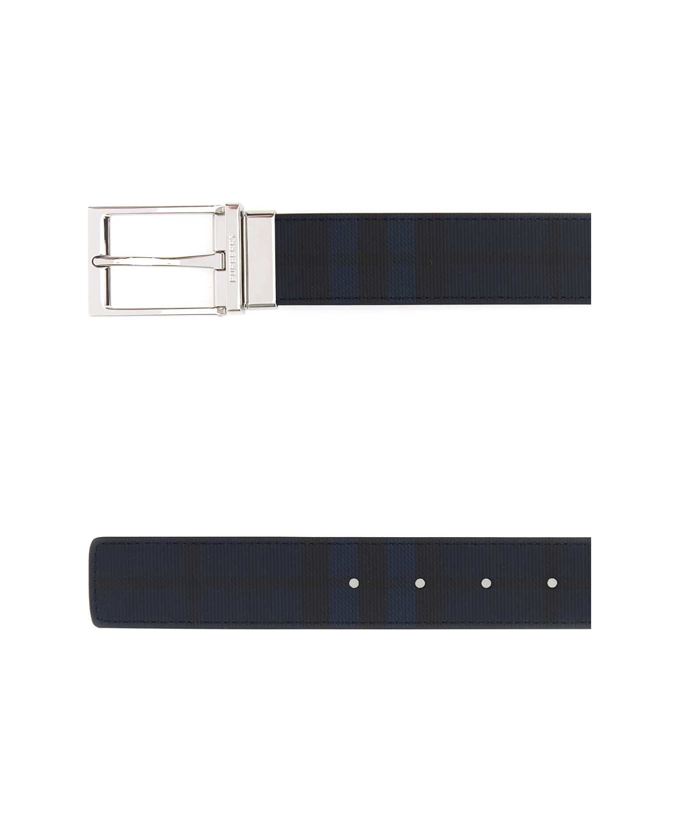 Burberry Printed Canvas Belt - NAVYIPCHKBLACK