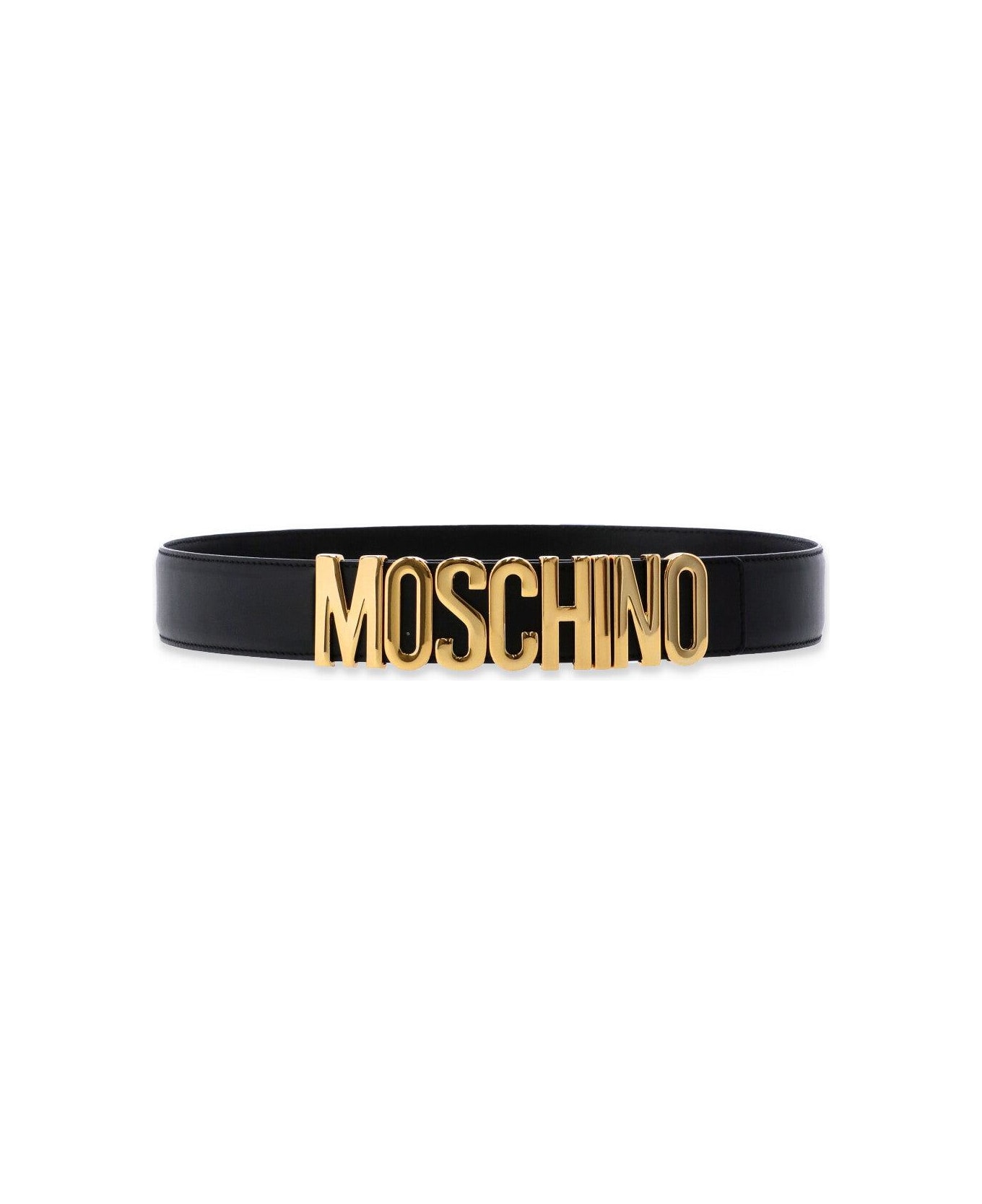 Moschino Logo Plaque Belt - Nero ベルト