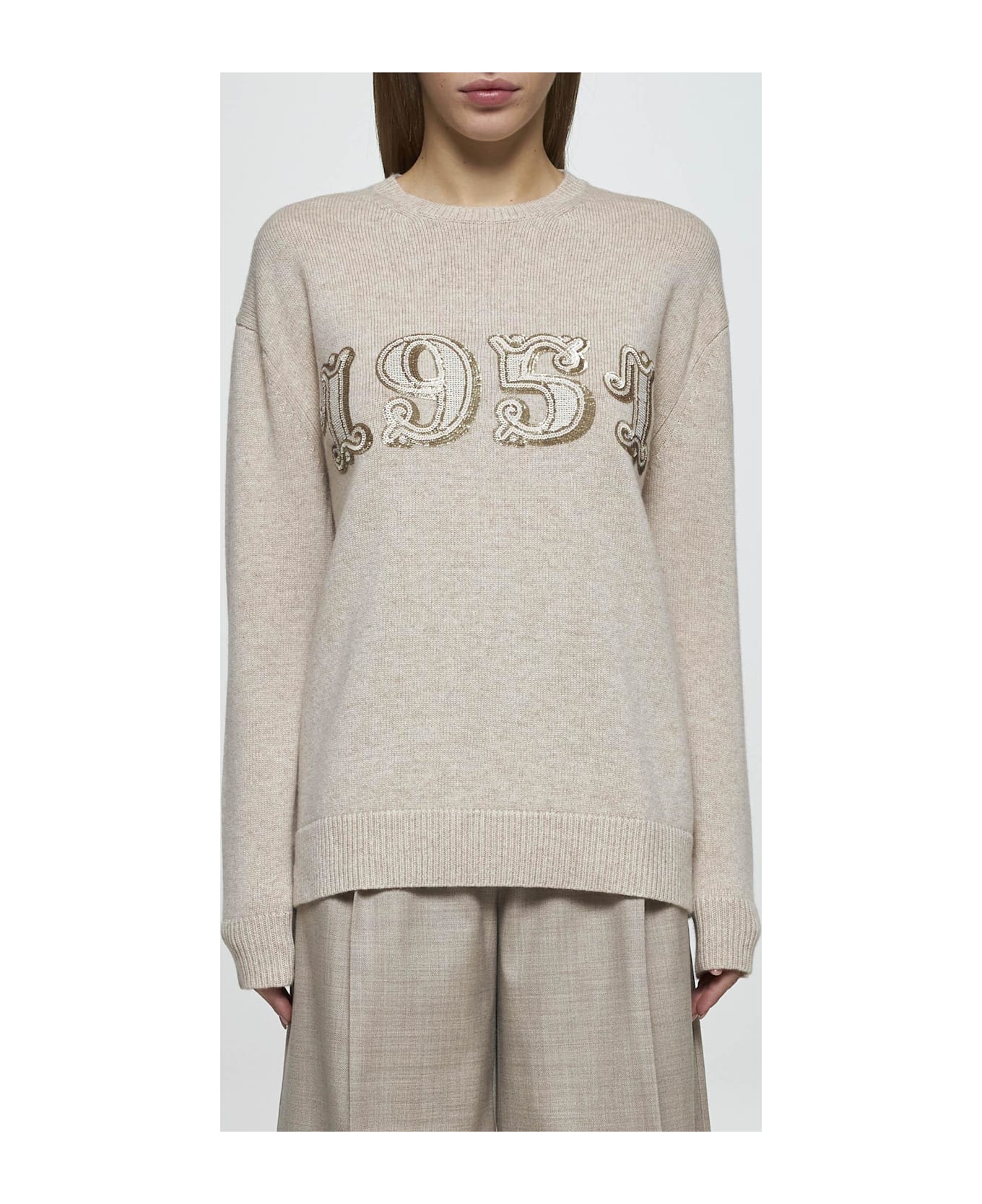 Max Mara Plata Wool And Cashmere Sweater - NEUTRALS