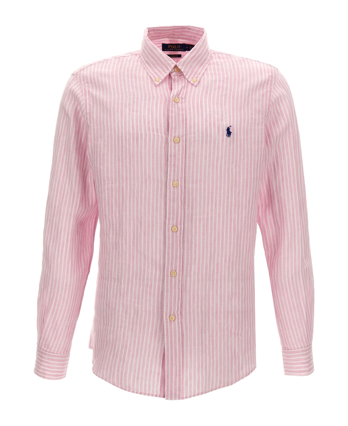 Polo Ralph Lauren Striped Linen Shirt - PINKWHITE