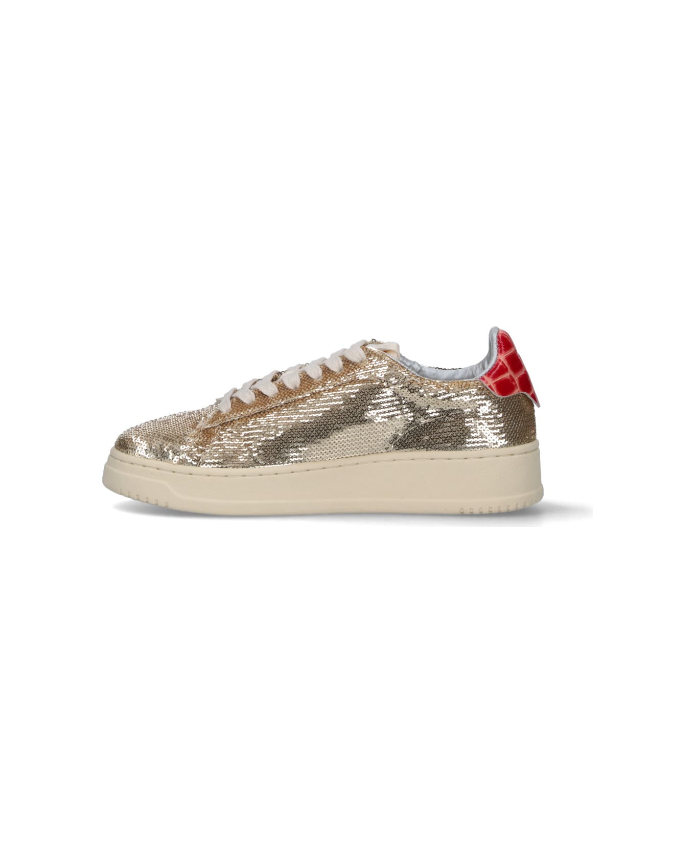 Autry 'dallas' Low-top Sneakers - Gold