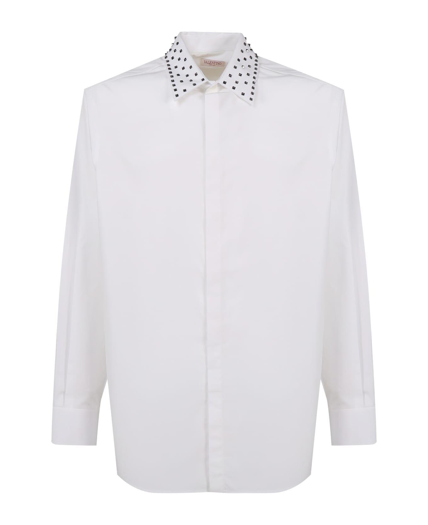 Valentino Garavani Long-sleeved Shirt With Stud Collar - Optical white シャツ