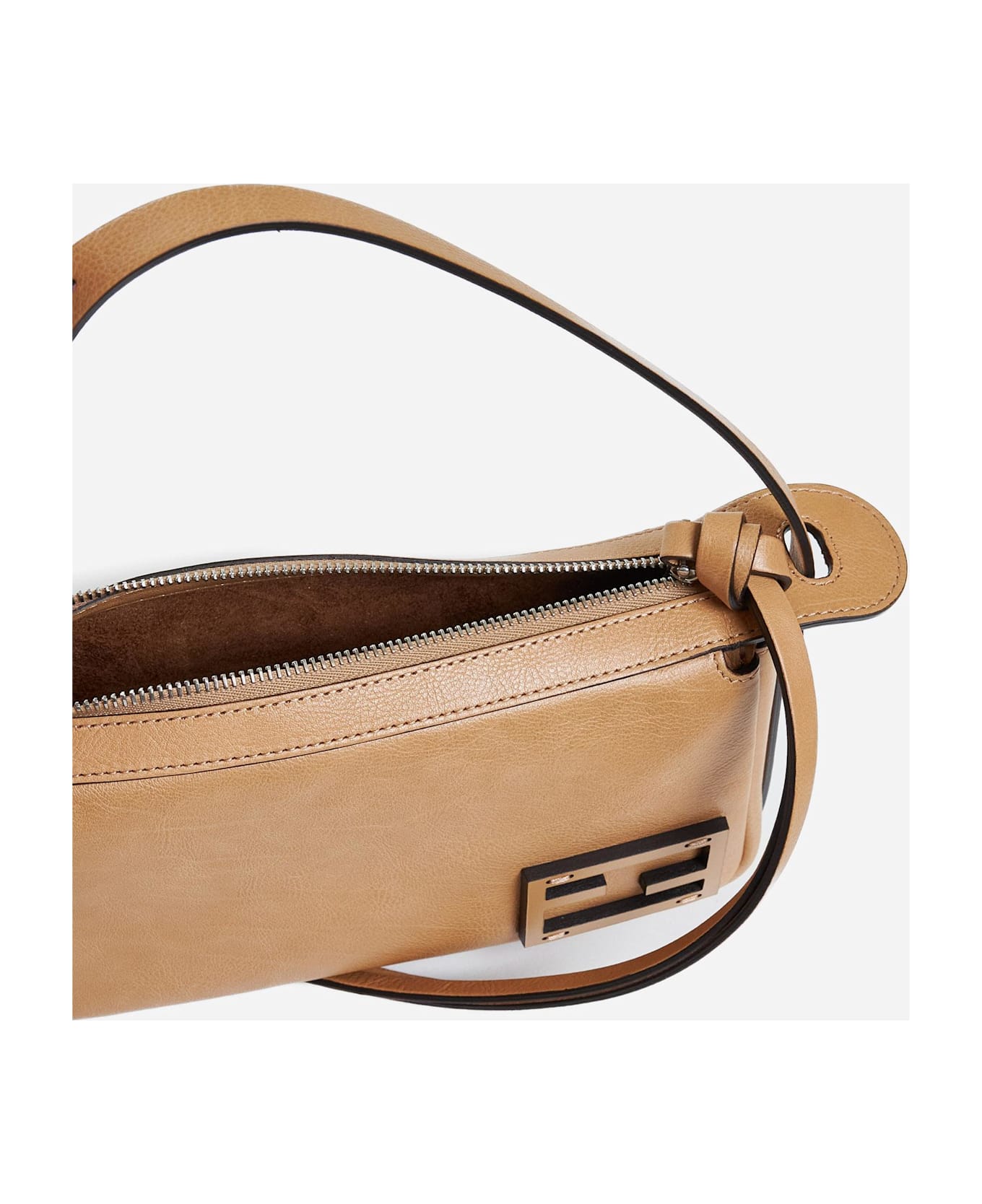 Fendi Simply Mini Leather Bag - Miele Scuro E Puvibr