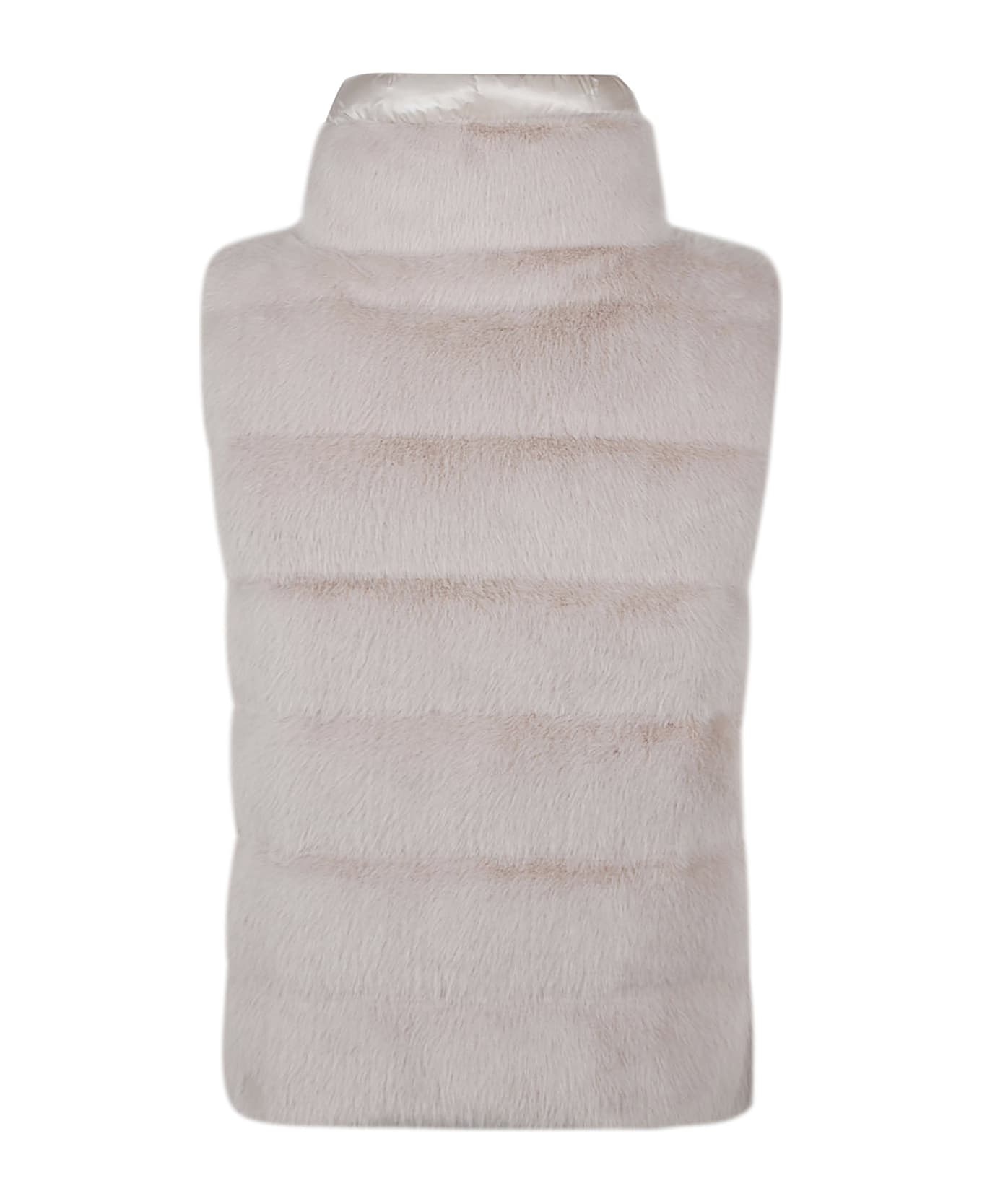 Herno Lady Faux Fur Down Vest - Chantilly