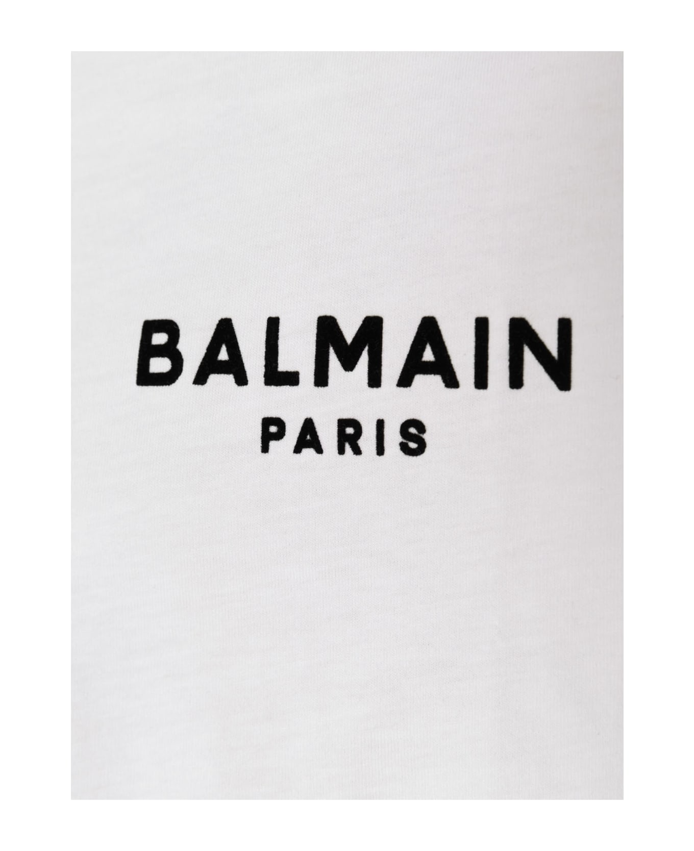 Balmain Cotton Crew-neck T-shirt - Gab Blanc Noir