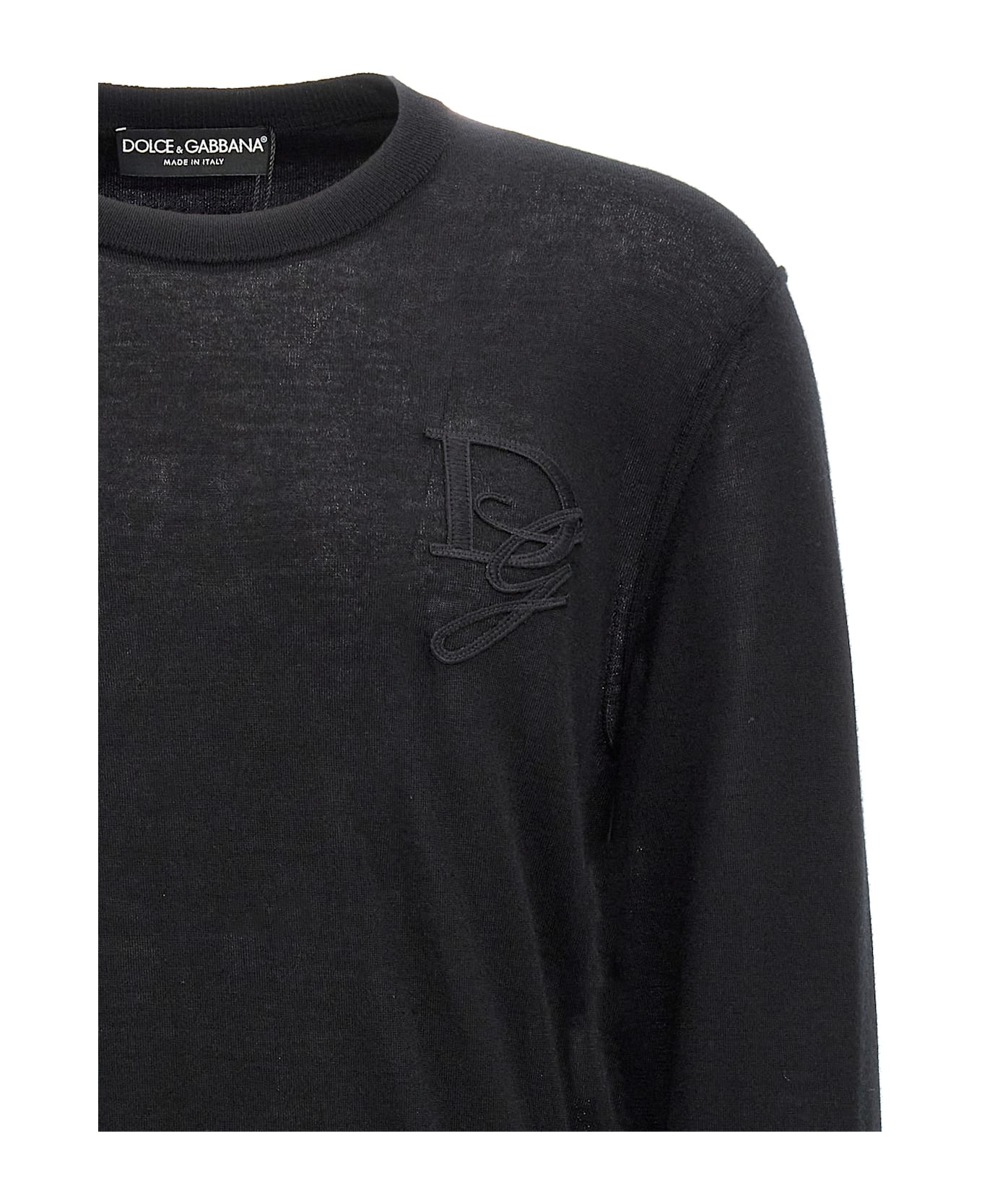 Dolce 
Gabbana Logo Embroidery Sweater - NERO