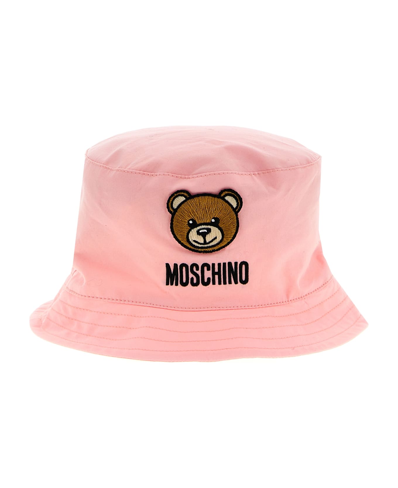 Moschino Logo Embroidery Bucket Hat - Pink