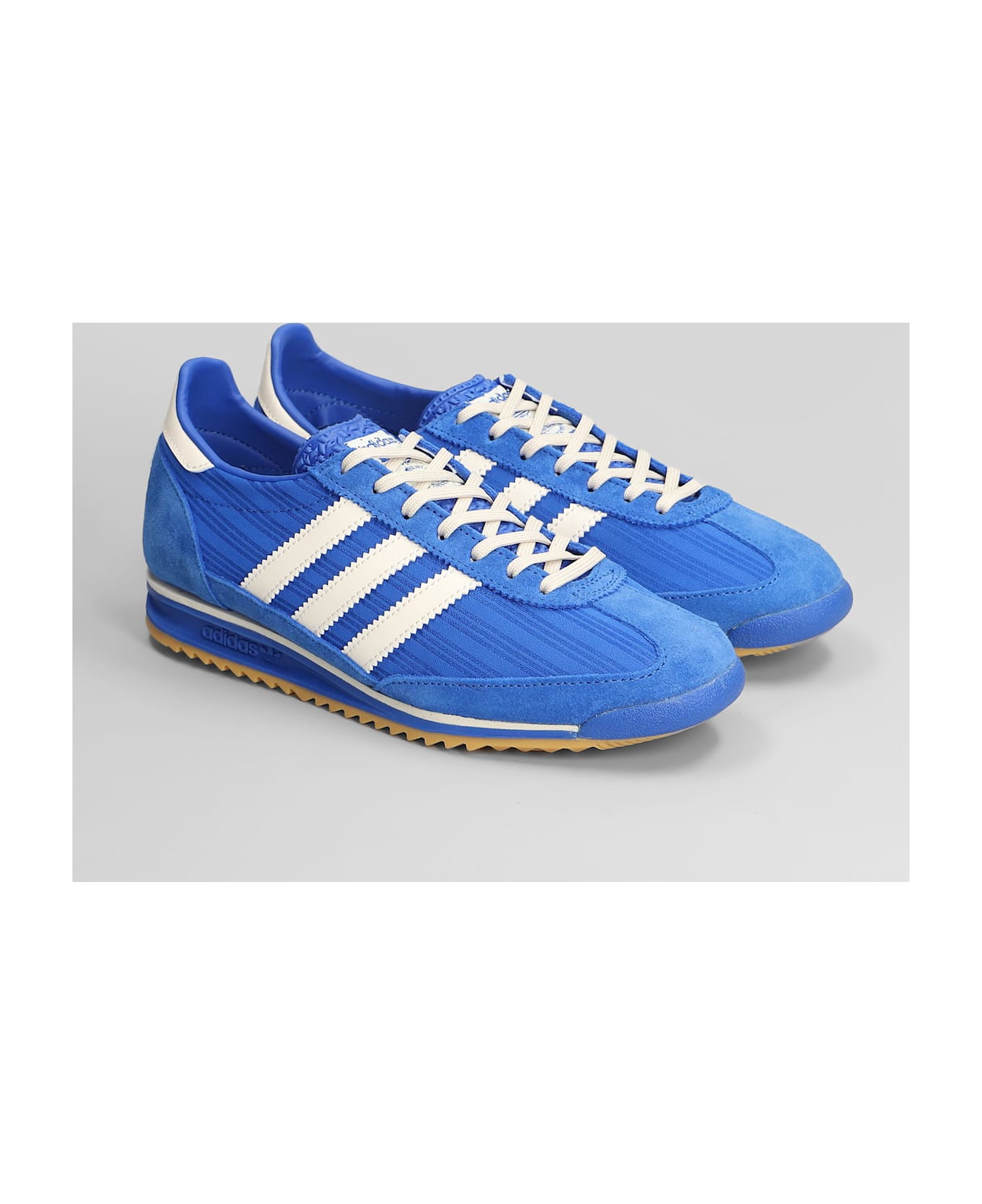 Adidas Sl 72 Og Sneakers In Blue Suede And Fabric - blue