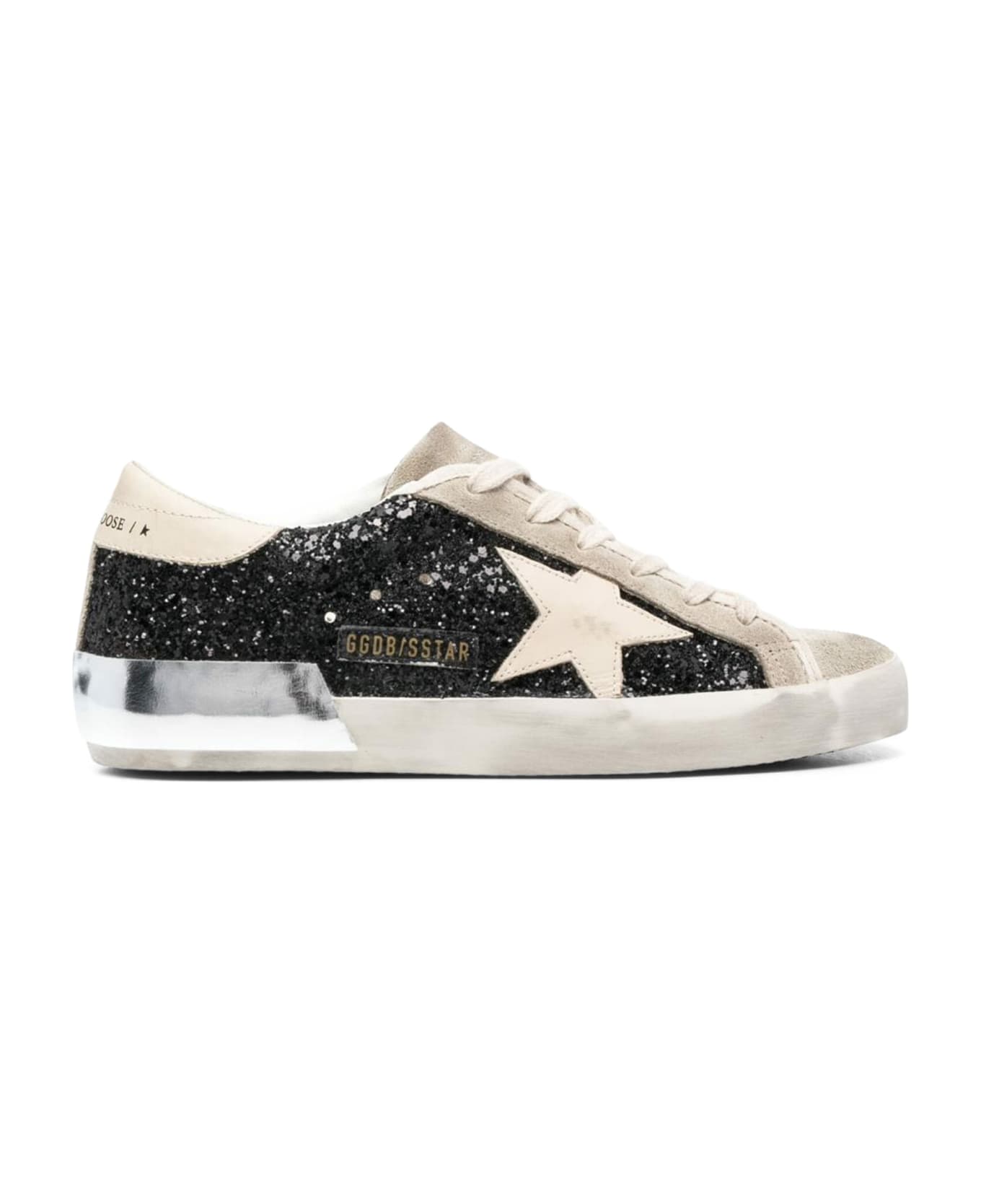 Golden Goose Super-star Sneakers - Black/taupe/butter cream