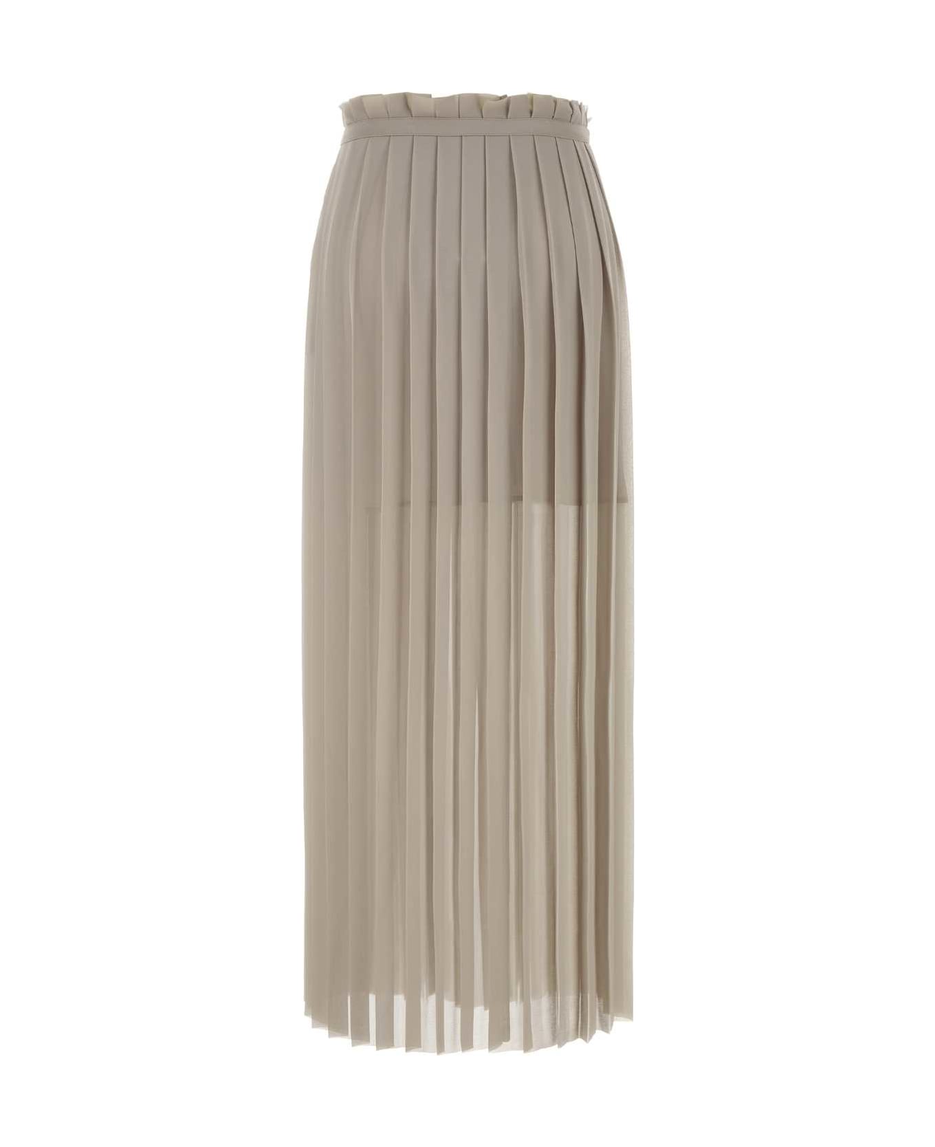 Ami Alexandre Mattiussi Cappuccino Polyester Skirt - ASH