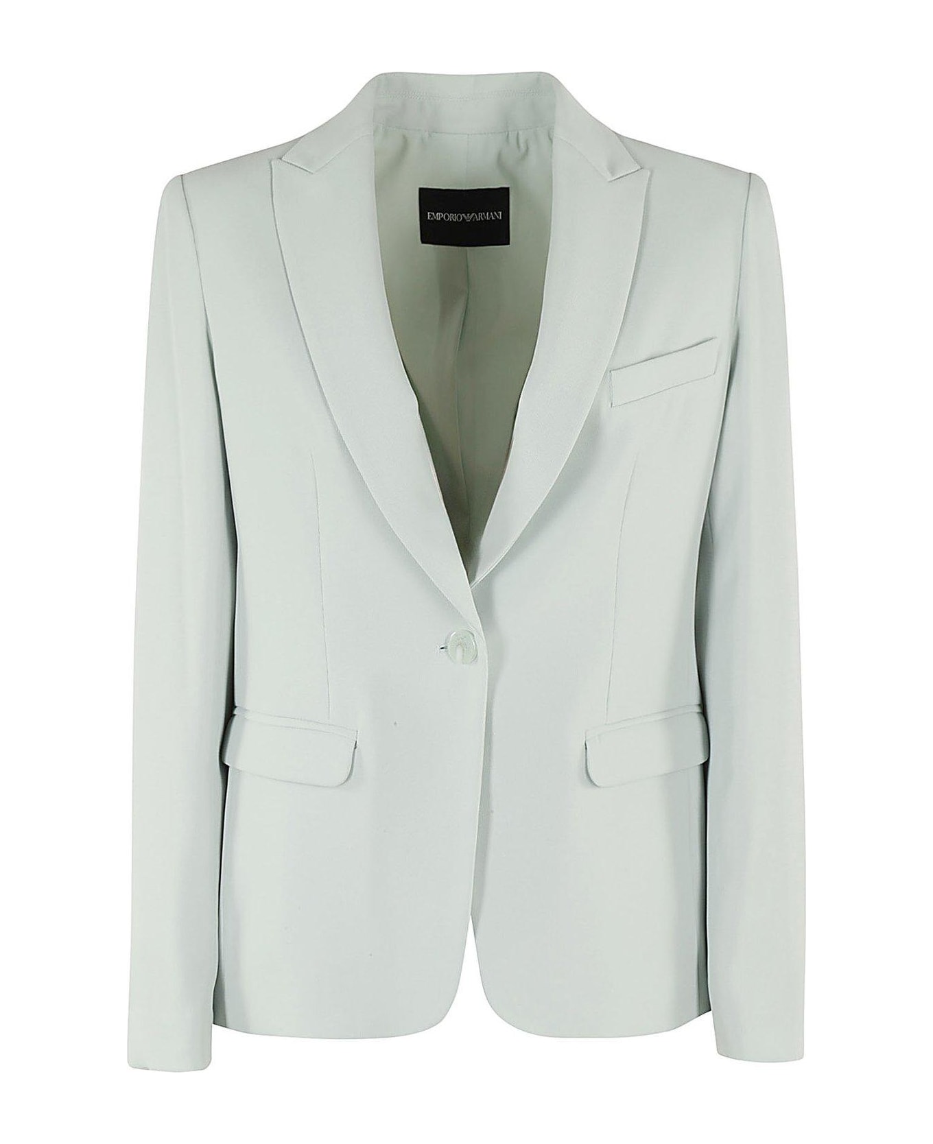 Emporio Armani Asv Single-breasted Jacket - Acqua