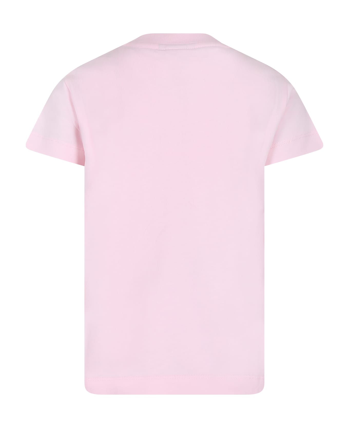 Fendi Pink T-shirt For Girl With Fendi Logo - Pink