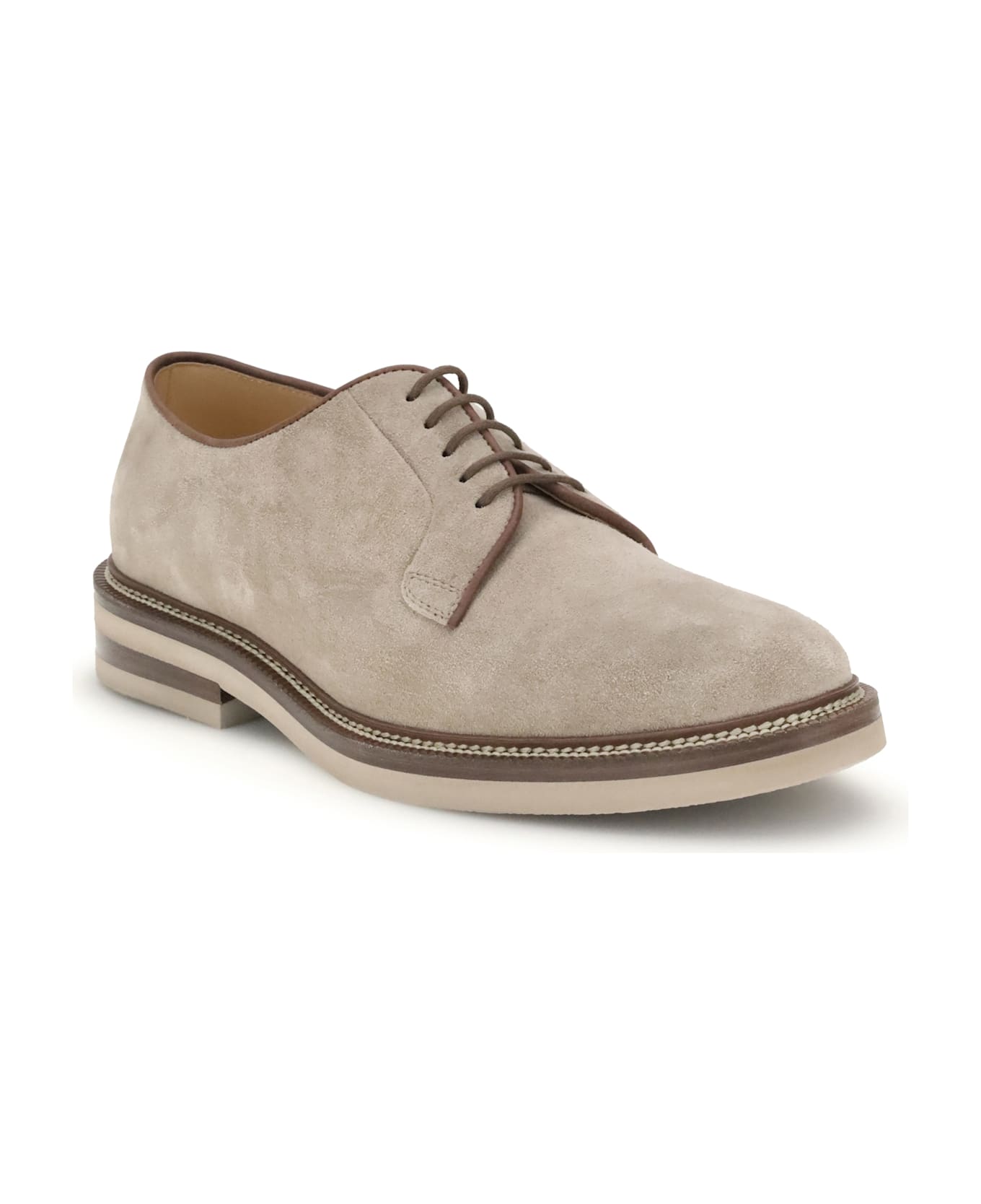 Brunello Cucinelli Suede Derby Lace-up Shoes
