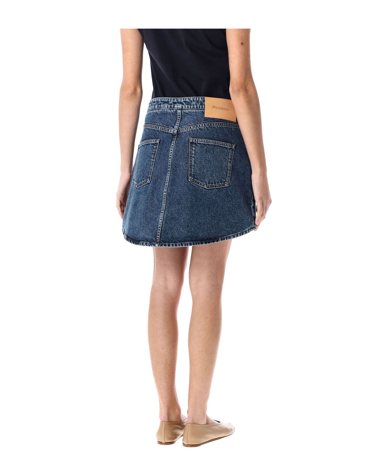J.W. Anderson Blue Denim Miniskirt - Mid Blue