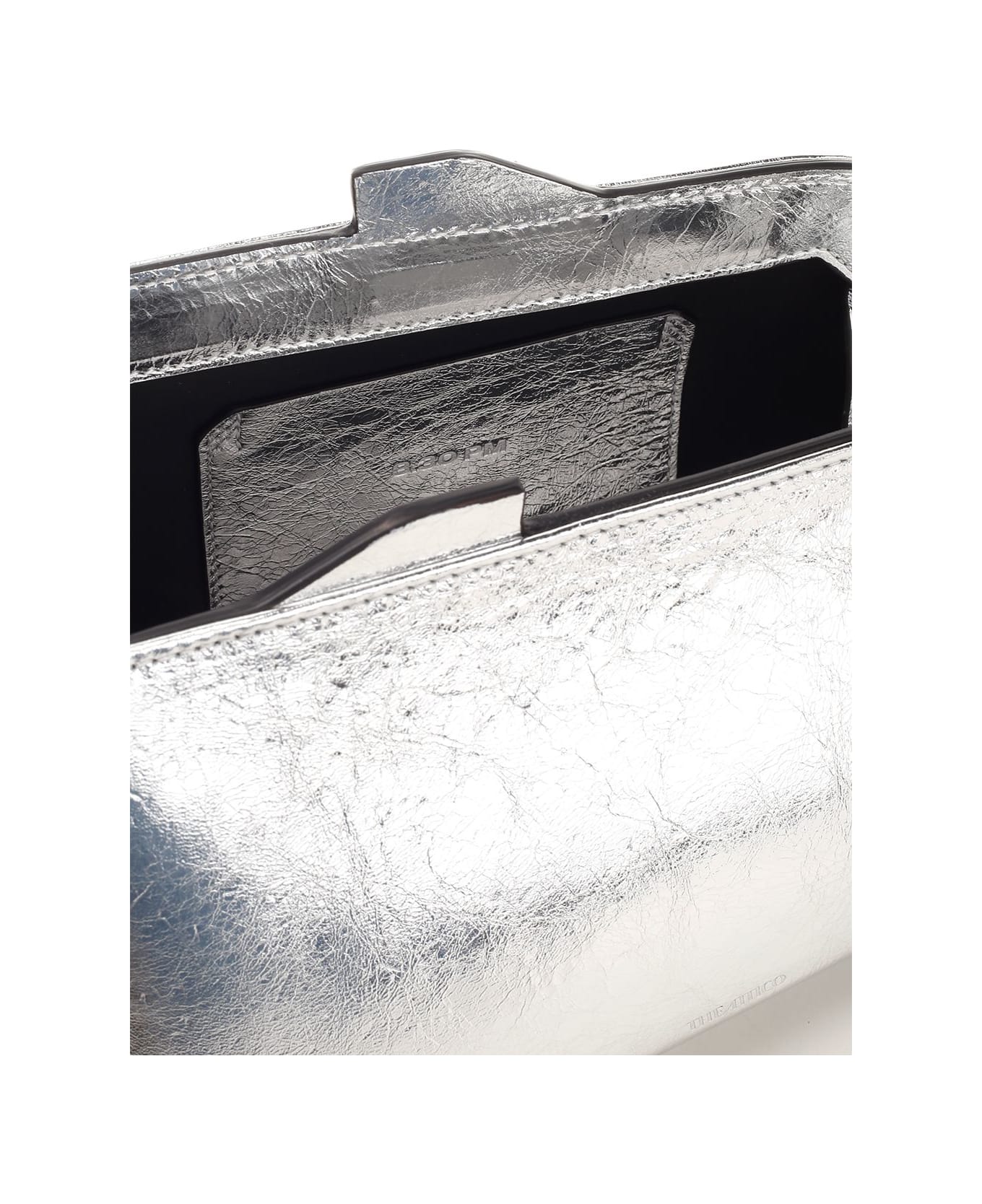 The Attico Oversized ''8.30pm'' Clutch - Silver