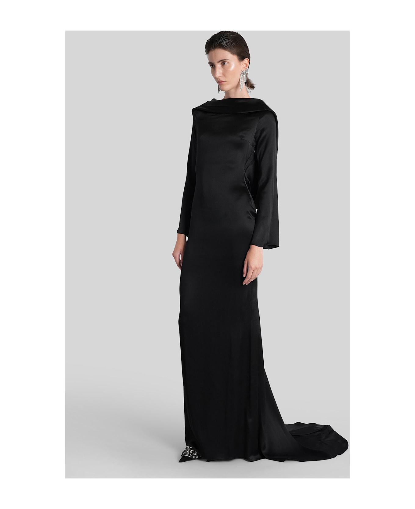 Giuseppe di Morabito Long Dress In Black Acetate - black