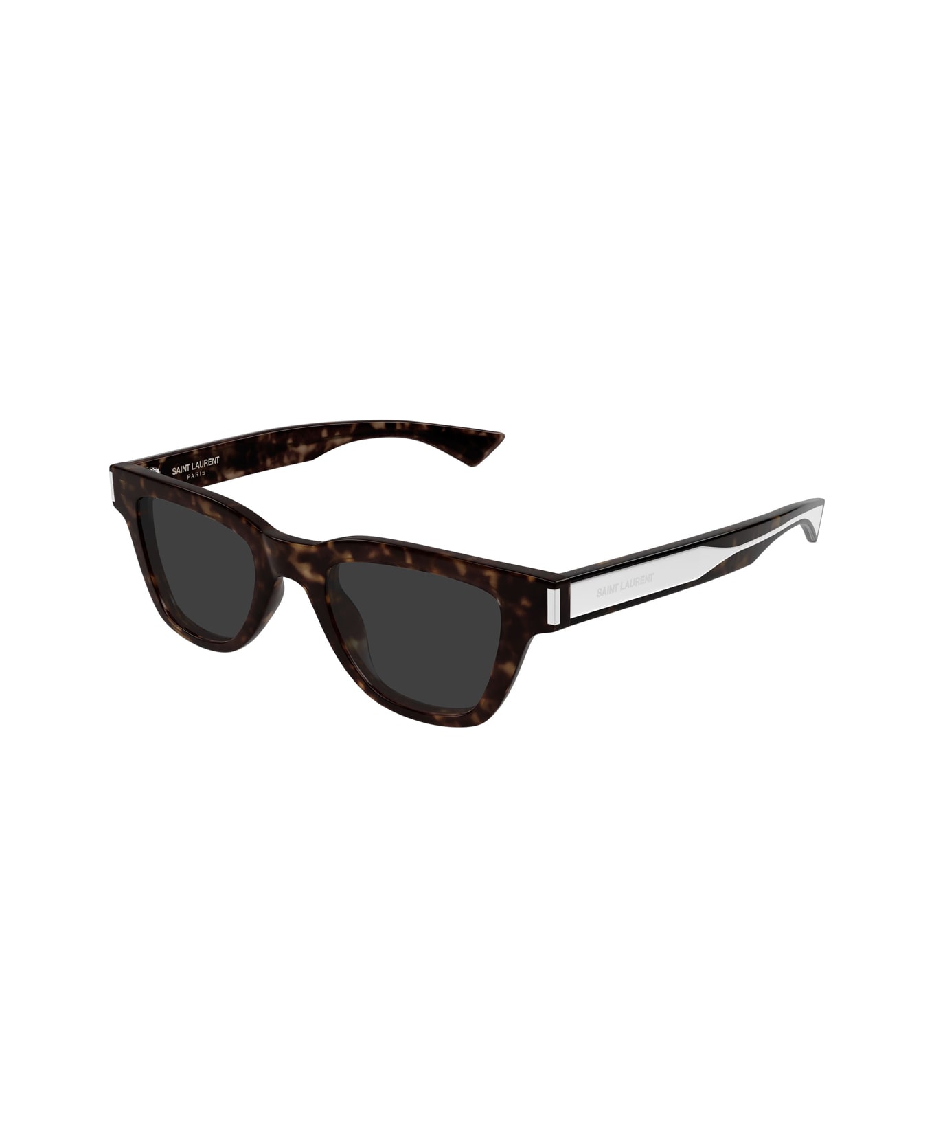 Saint Laurent Eyewear Saint Laurent Sl 789 Jacques Linea Corner Angle 002 Havana Crystal Grey Sunglasses - Marrone