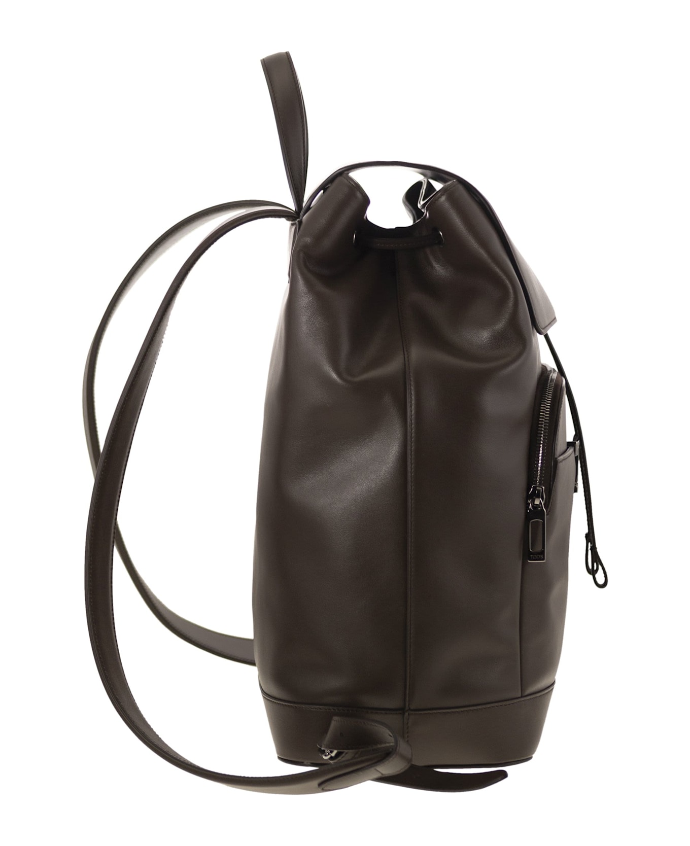 Tod
s T Timeless Medium Leather Backpack - Brown