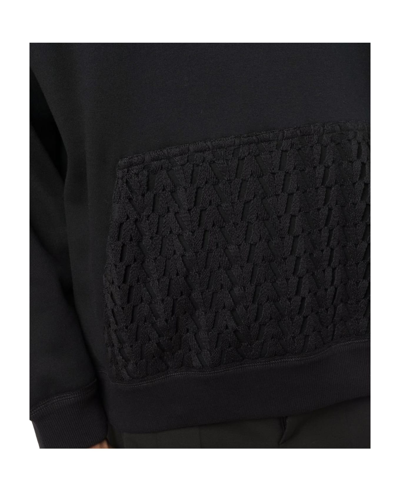 Valentino Wonderland Knitted Hooded Sweatshirt - Black