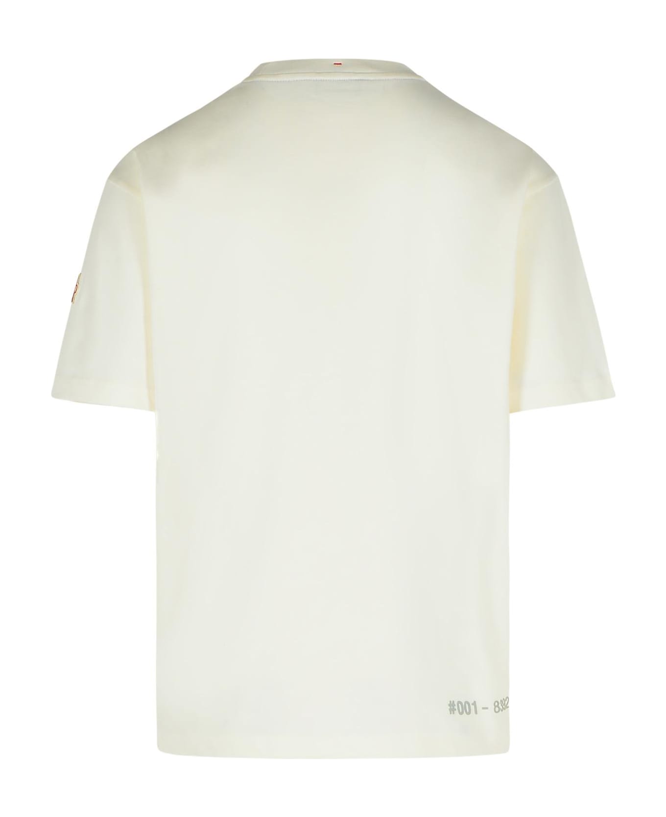 Moncler Grenoble White Cotton T-shirt - MULTICOLOUR