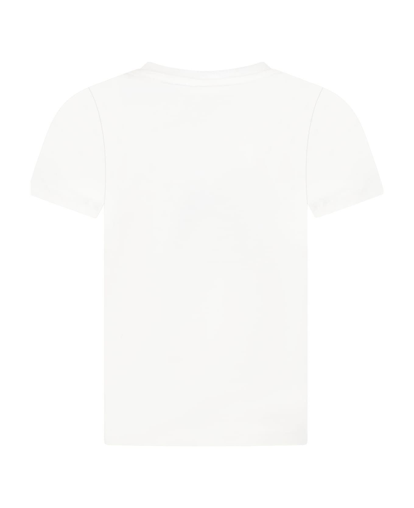 Stella McCartney Kids White Tshirt With Guitar Print For Girl - White