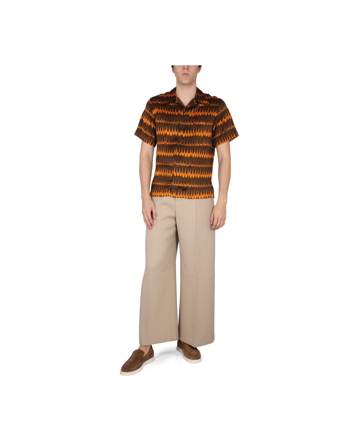 Wales Bonner Rhythm Shirt - BROWN