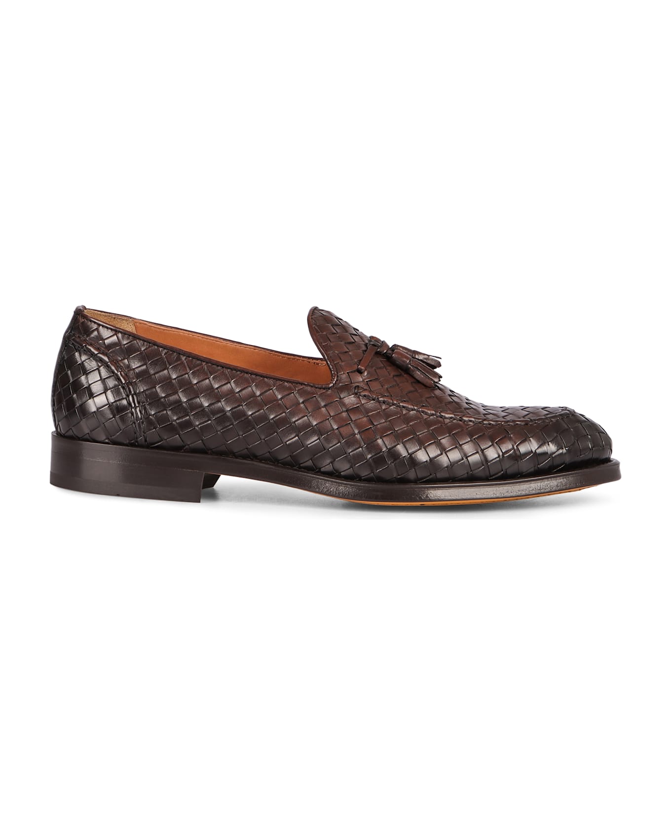 Doucal
s Woven Leather Loafers - brown