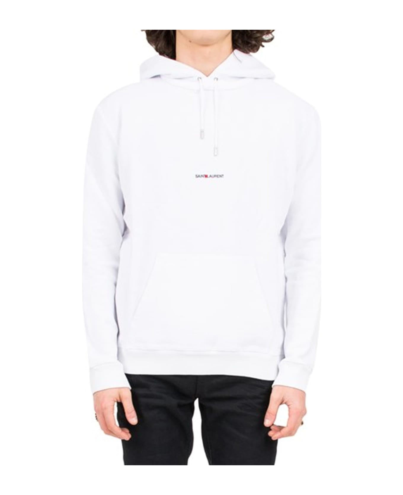 Saint Laurent Cotton Sweatshirt - White フリース