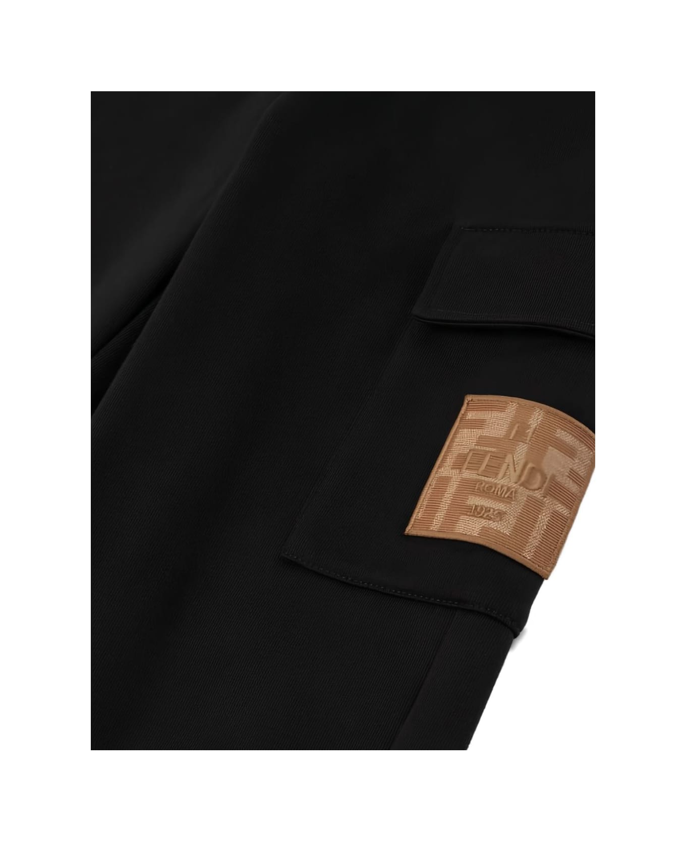 Fendi Kids Black Fleece Jogging Pants - Black ボトムス