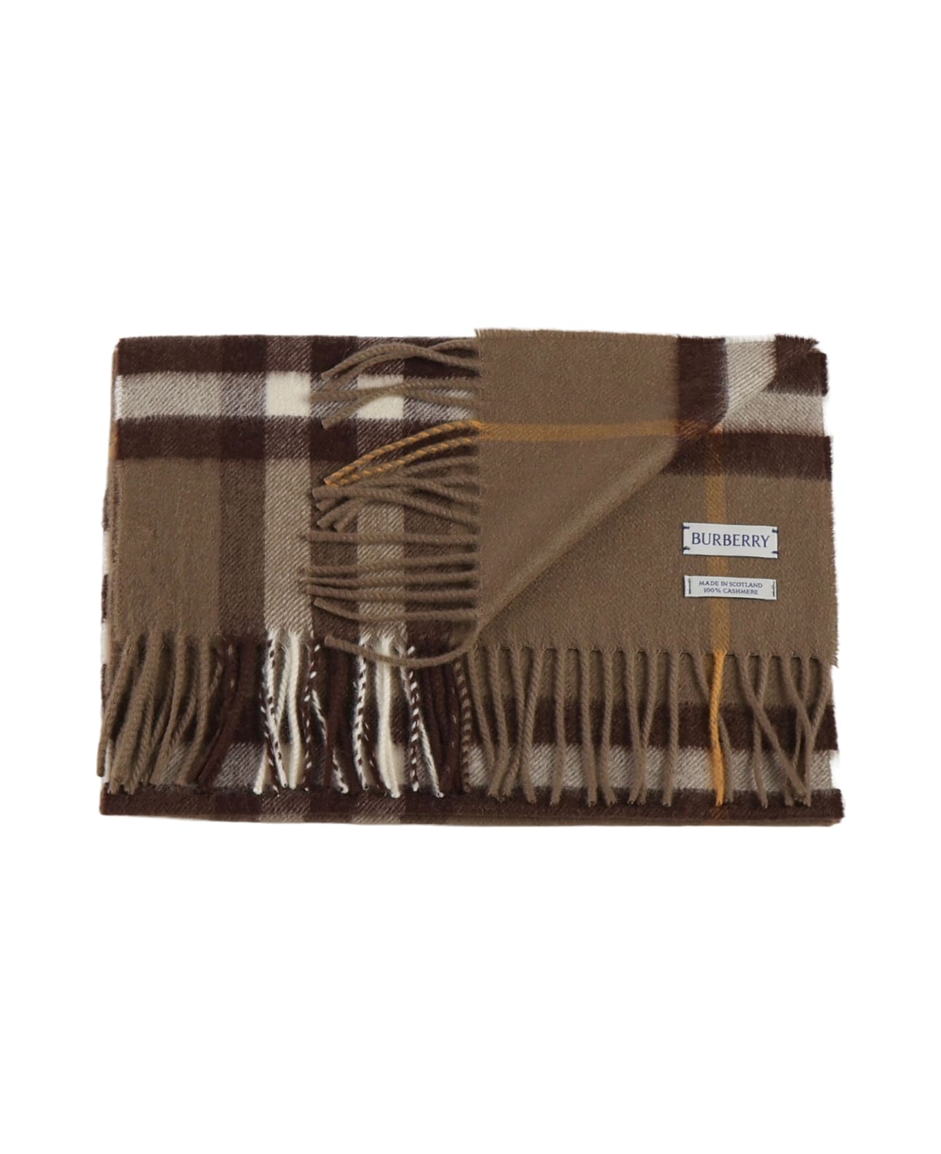 Burberry Check Cashmere Scarf - BEIGE