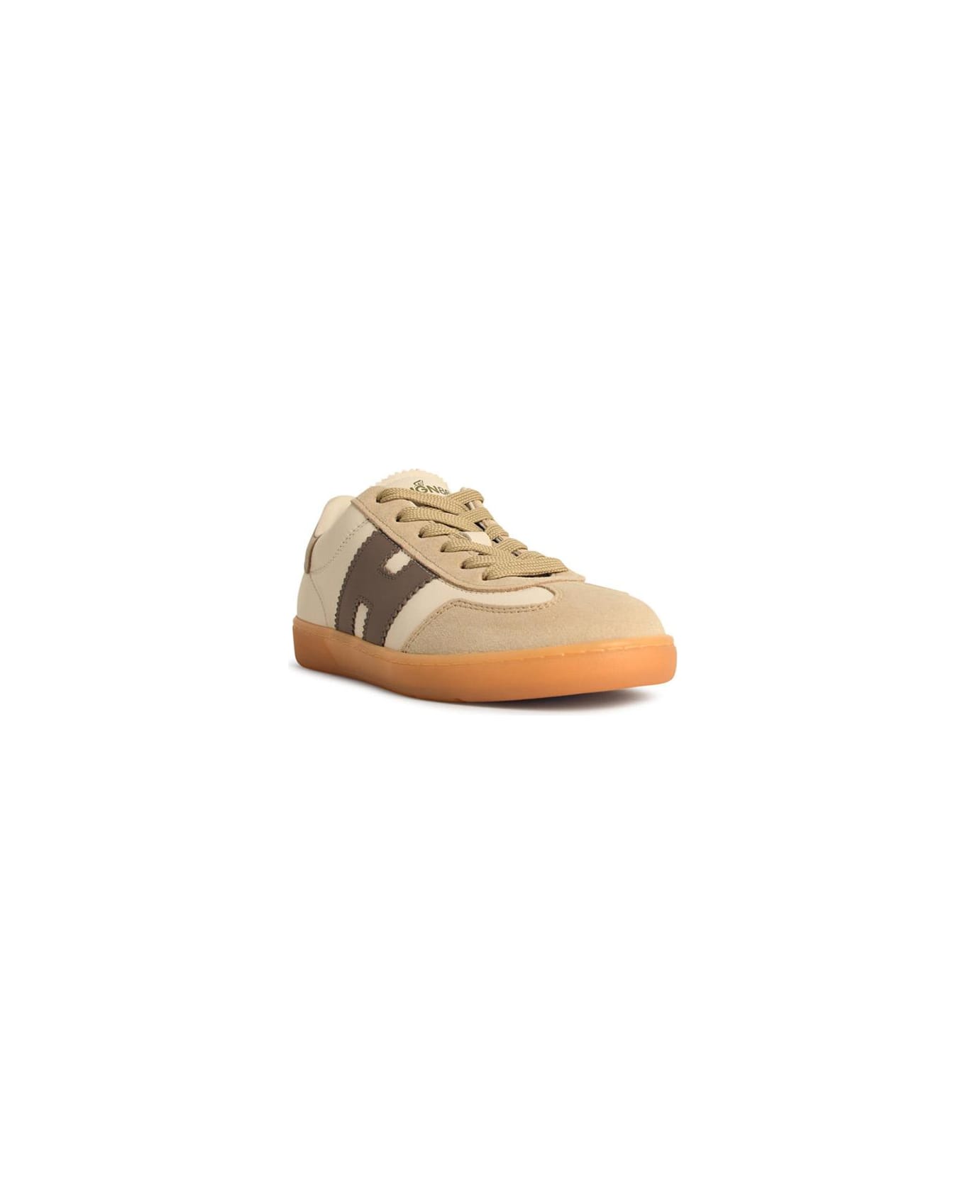 Hogan 'cool' White Leather Sneakers - BEIGE