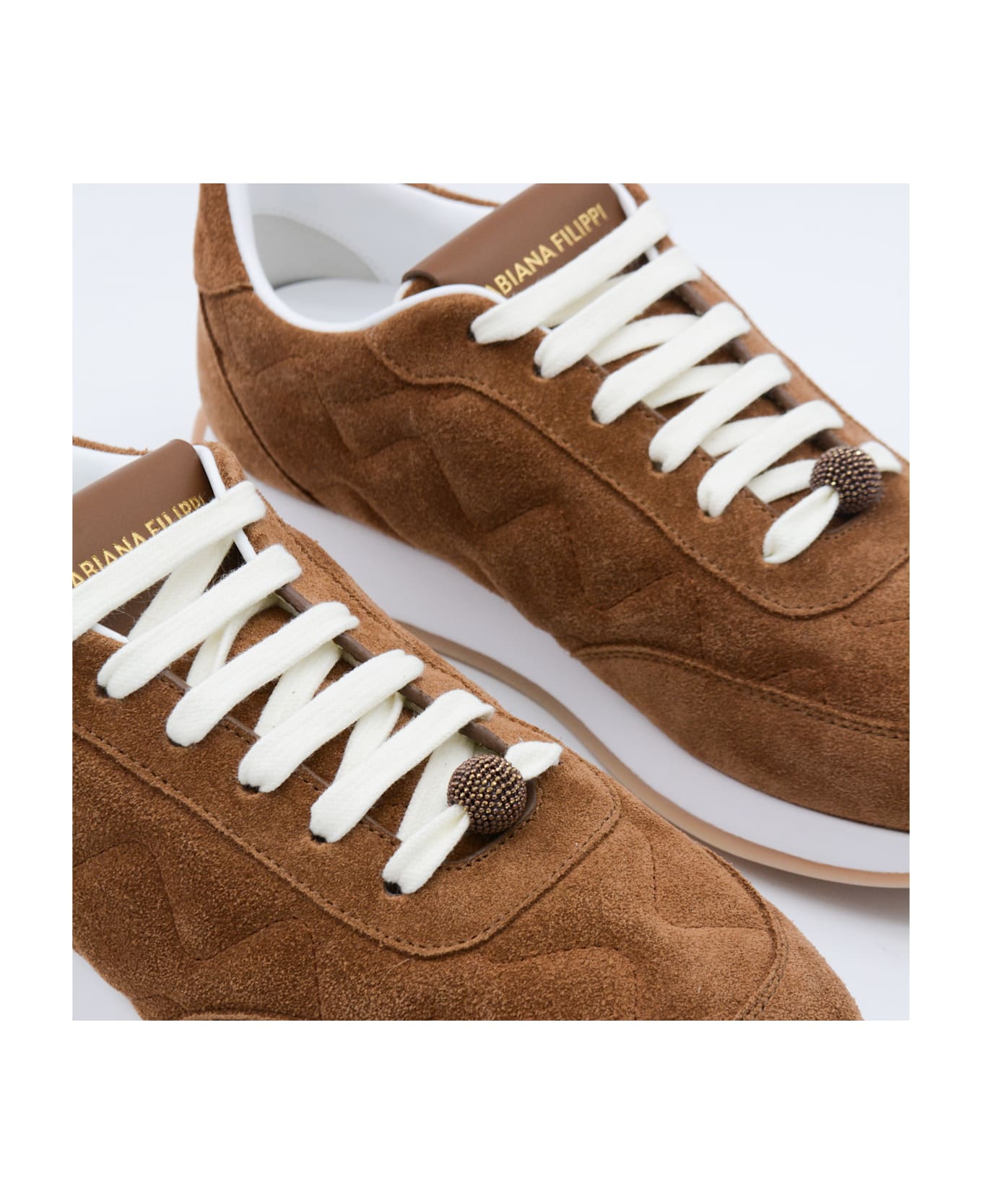 Fabiana Filippi Brown Leather Sneakers - VIMINI
