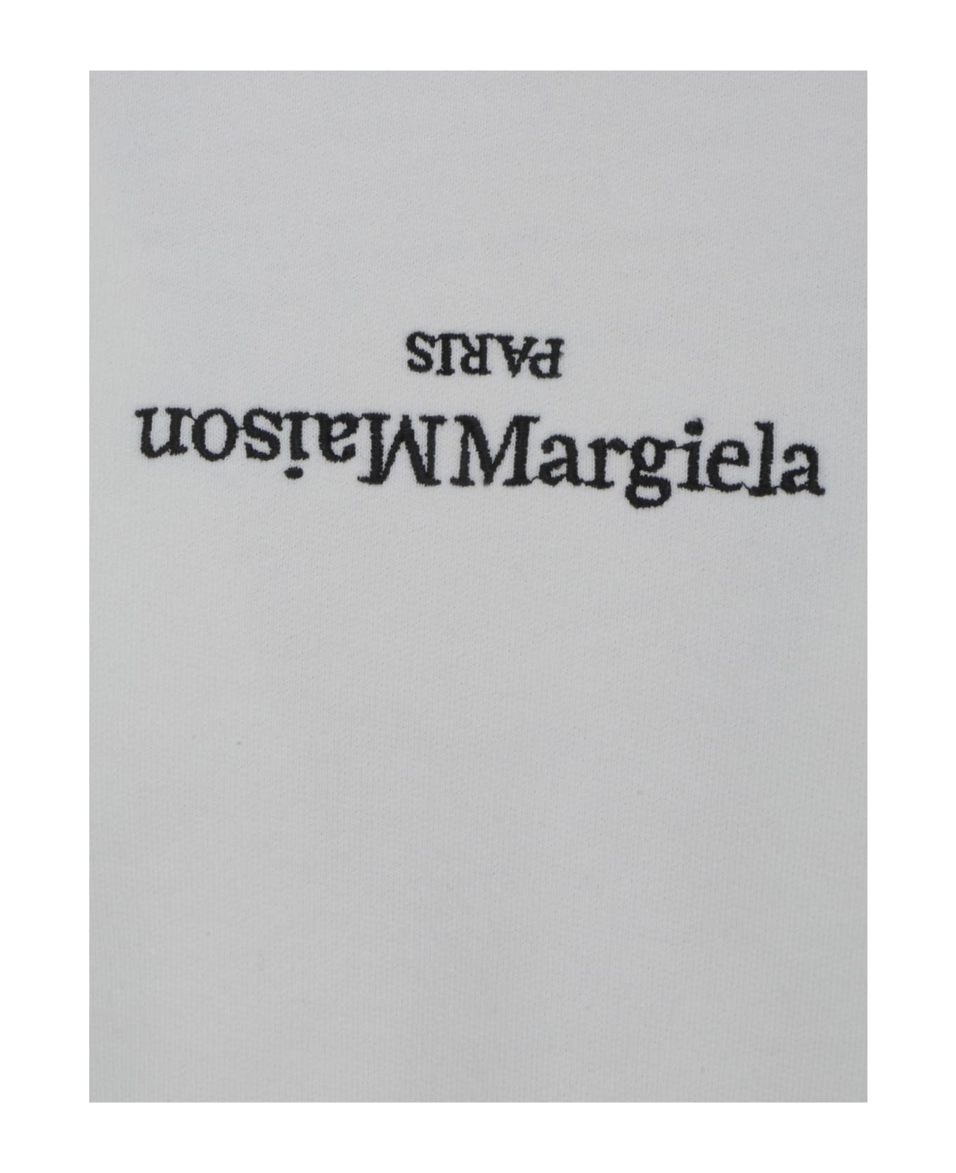 Maison Margiela Hoodie With Logo - Ivory