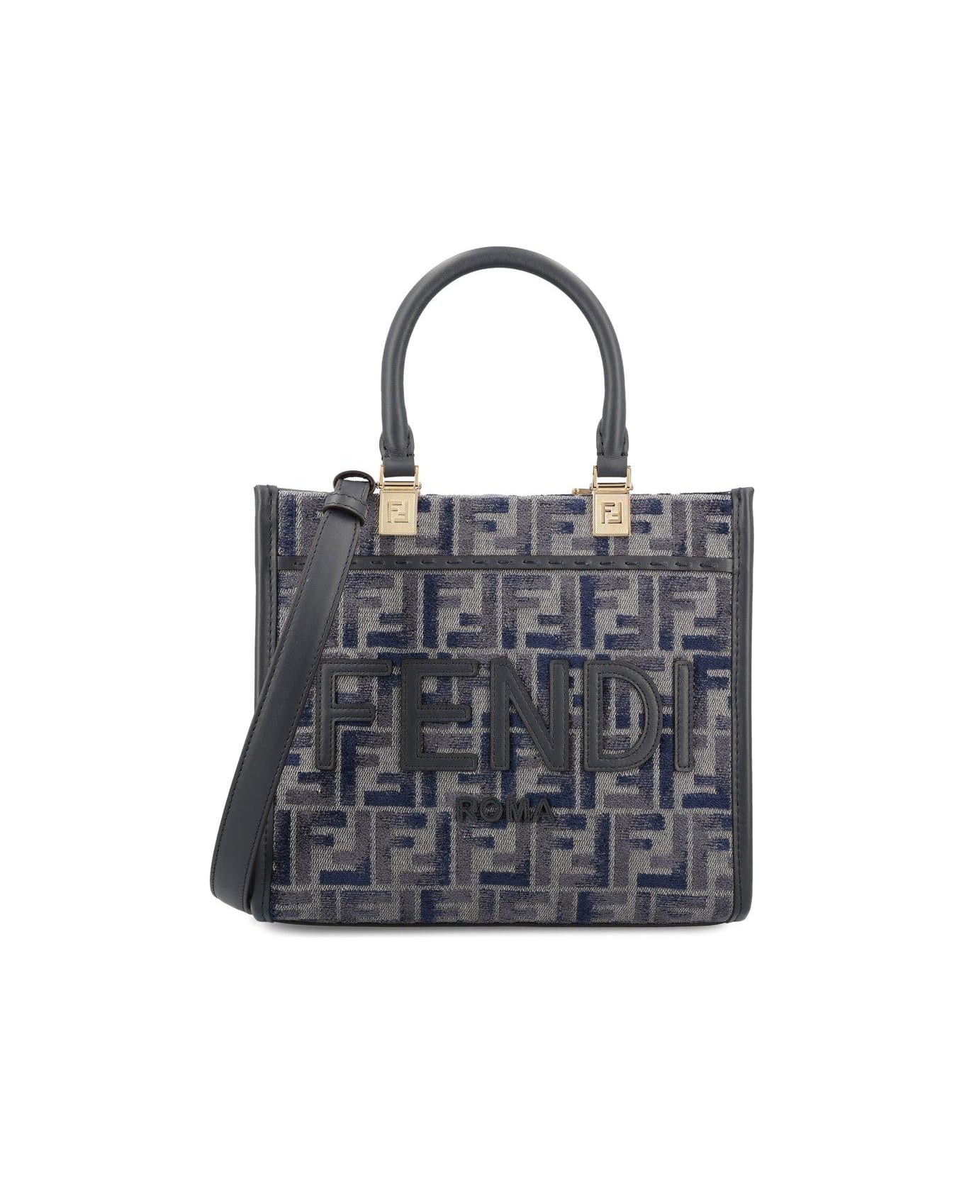 Fendi Sunshine Small Shopper Bag - Bl+grigio+bl Nott+os