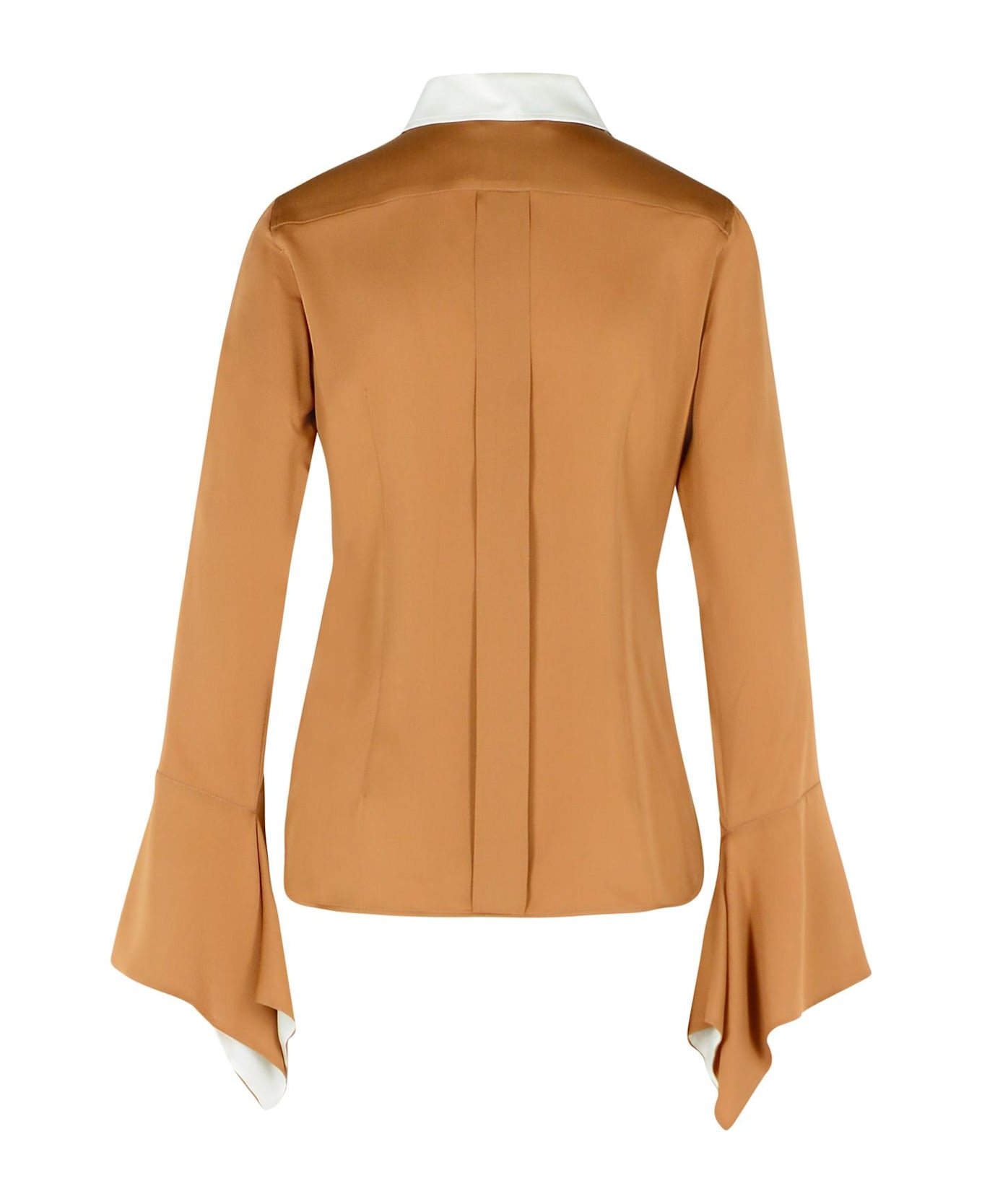 Max Mara 'pio' Beige Silk Shirt - BEIGE