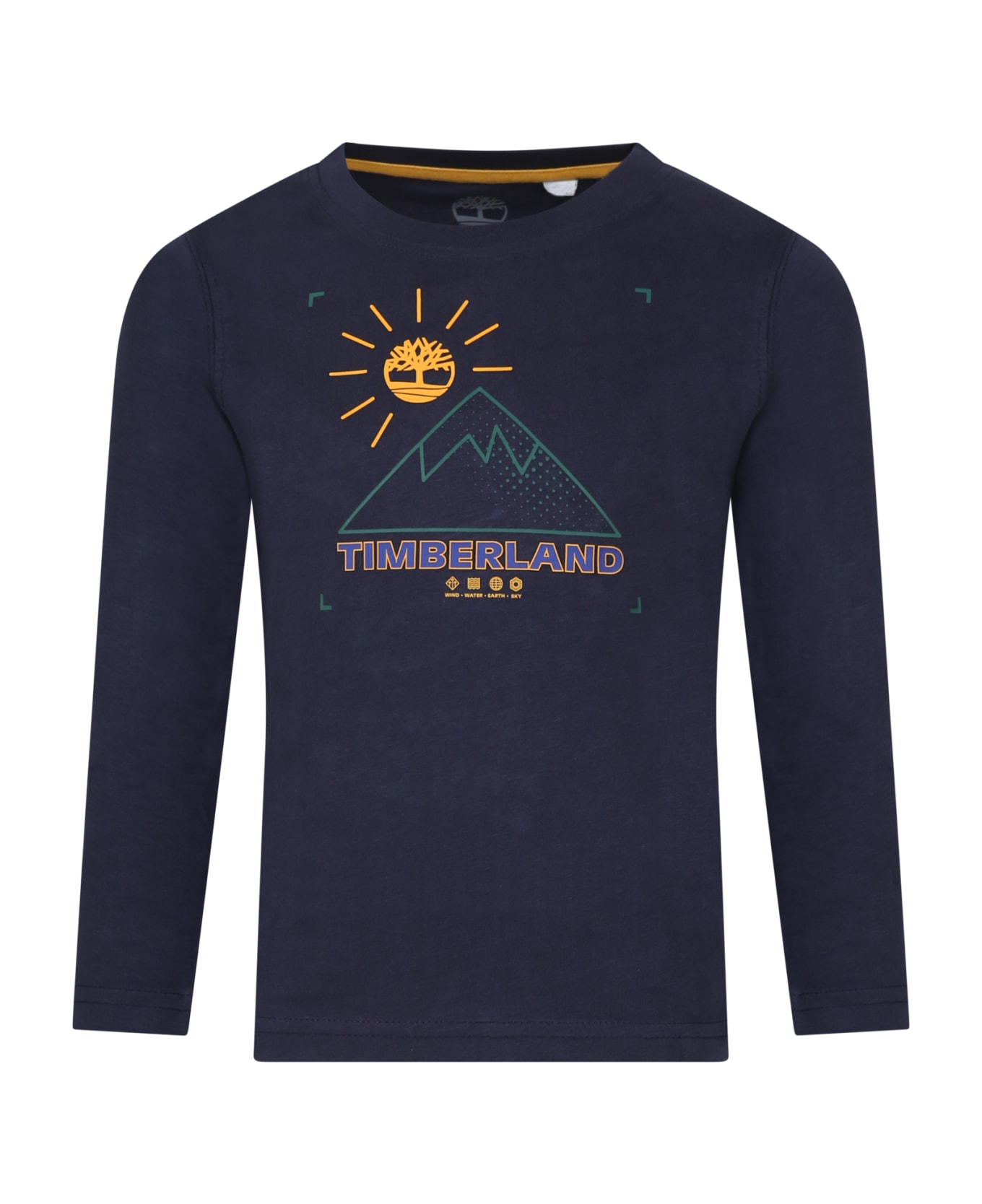 Timberland Blue T-shirt For Boy With Logo - Blue