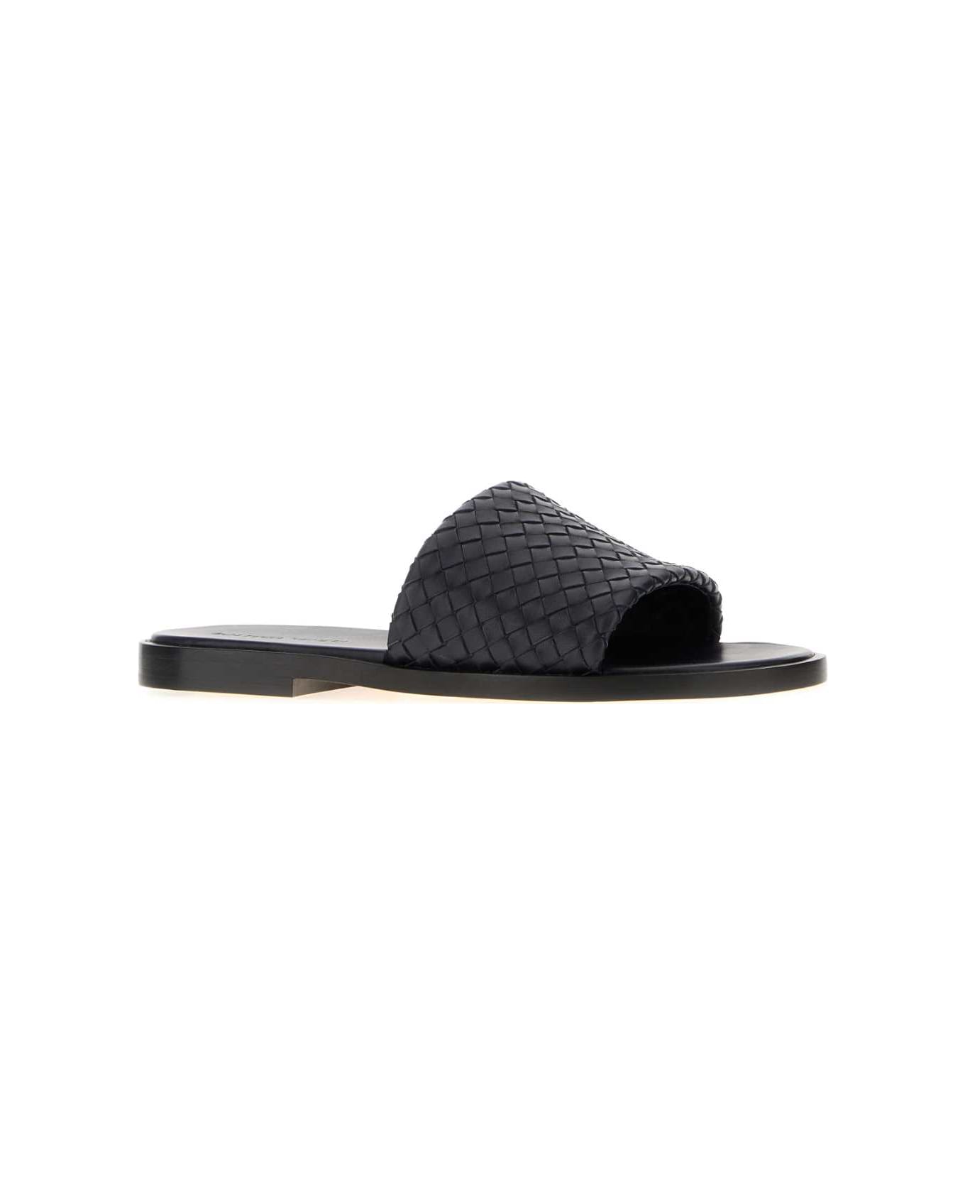 Bottega Veneta Slate Nappa Leather Elio Slippers - NOCTURNAL その他各種シューズ