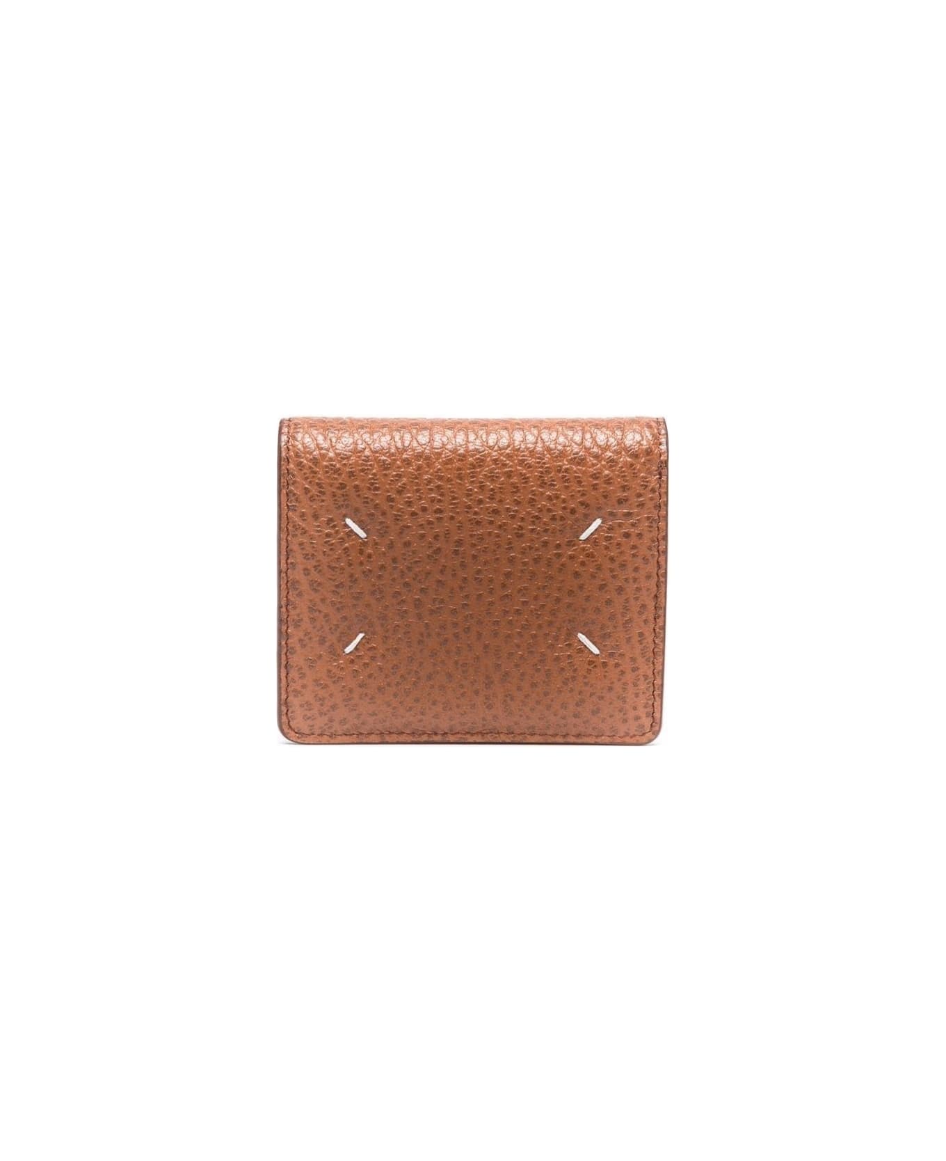 Maison Margiela Woman's  Brown Leather  Bifold Wallet - Brown